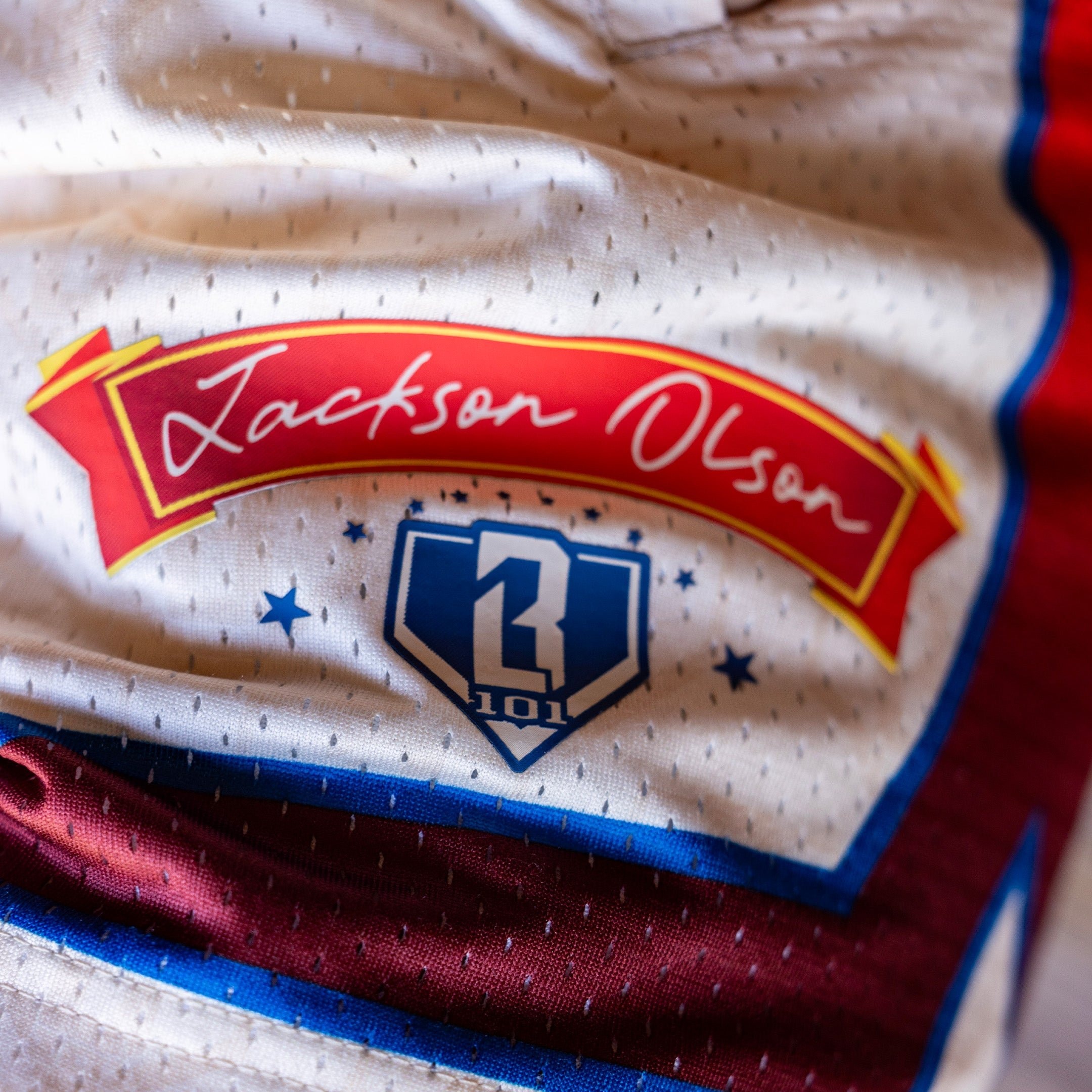 Jackson Olson Showman Mesh Shorts - Vintage Ballpark Print, Polyester