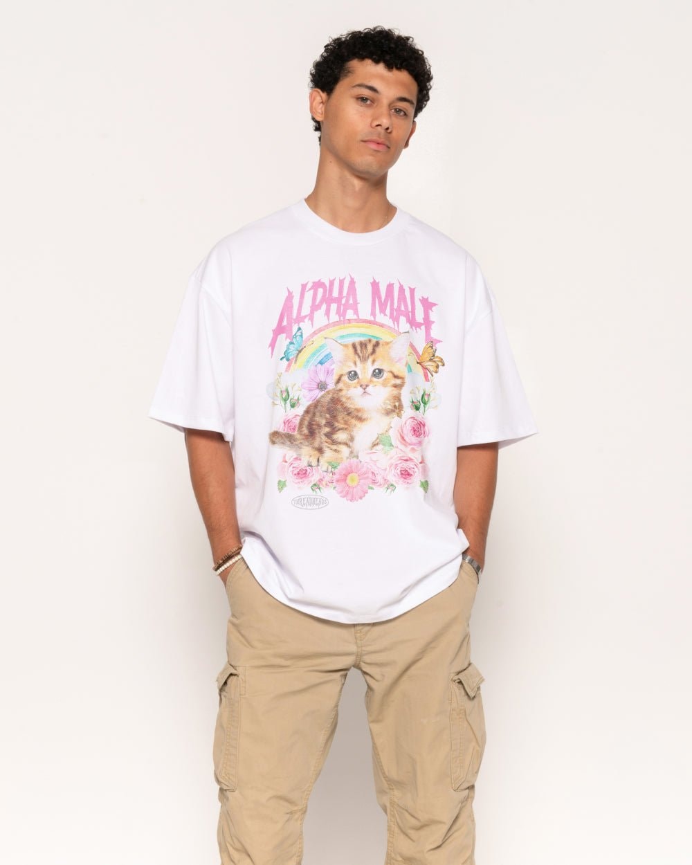 Alpha Male Oversized Graphic Tee Unisex 90s Boxy Fit 100% Combed Cotton