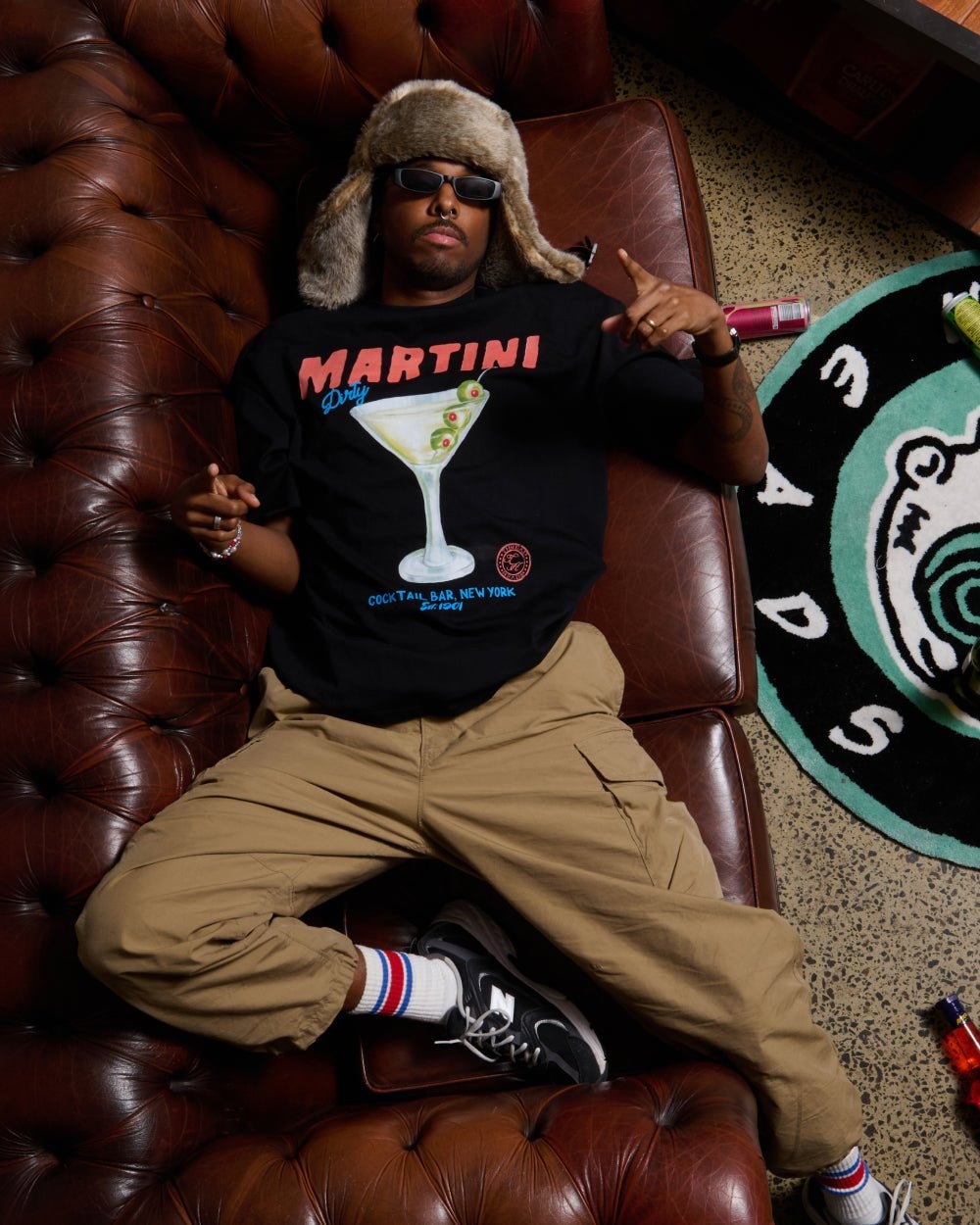 Dirty Martini Oversized Graphic Tee - Unisex 100% Combed Cotton T-Shirt