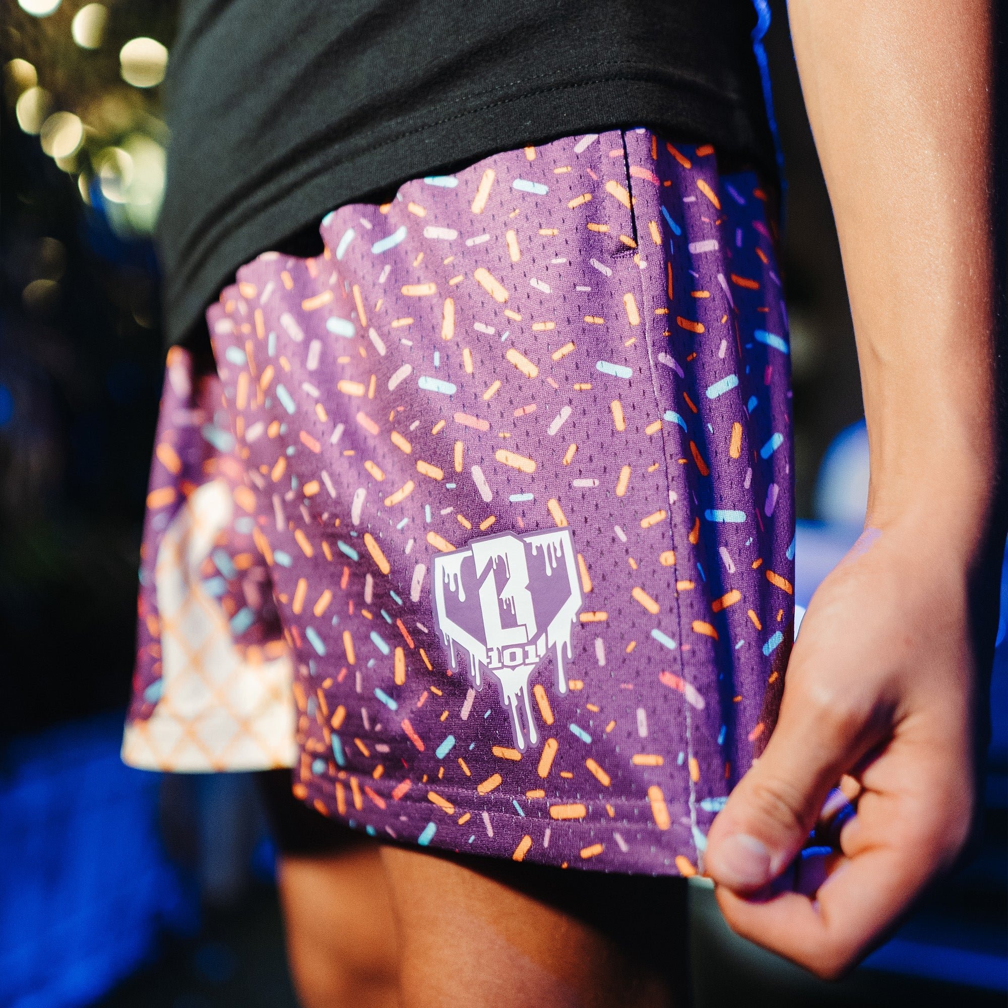 Ice Cream Shorts - Cosmic Cone Crunch Mesh Baseball Shorts