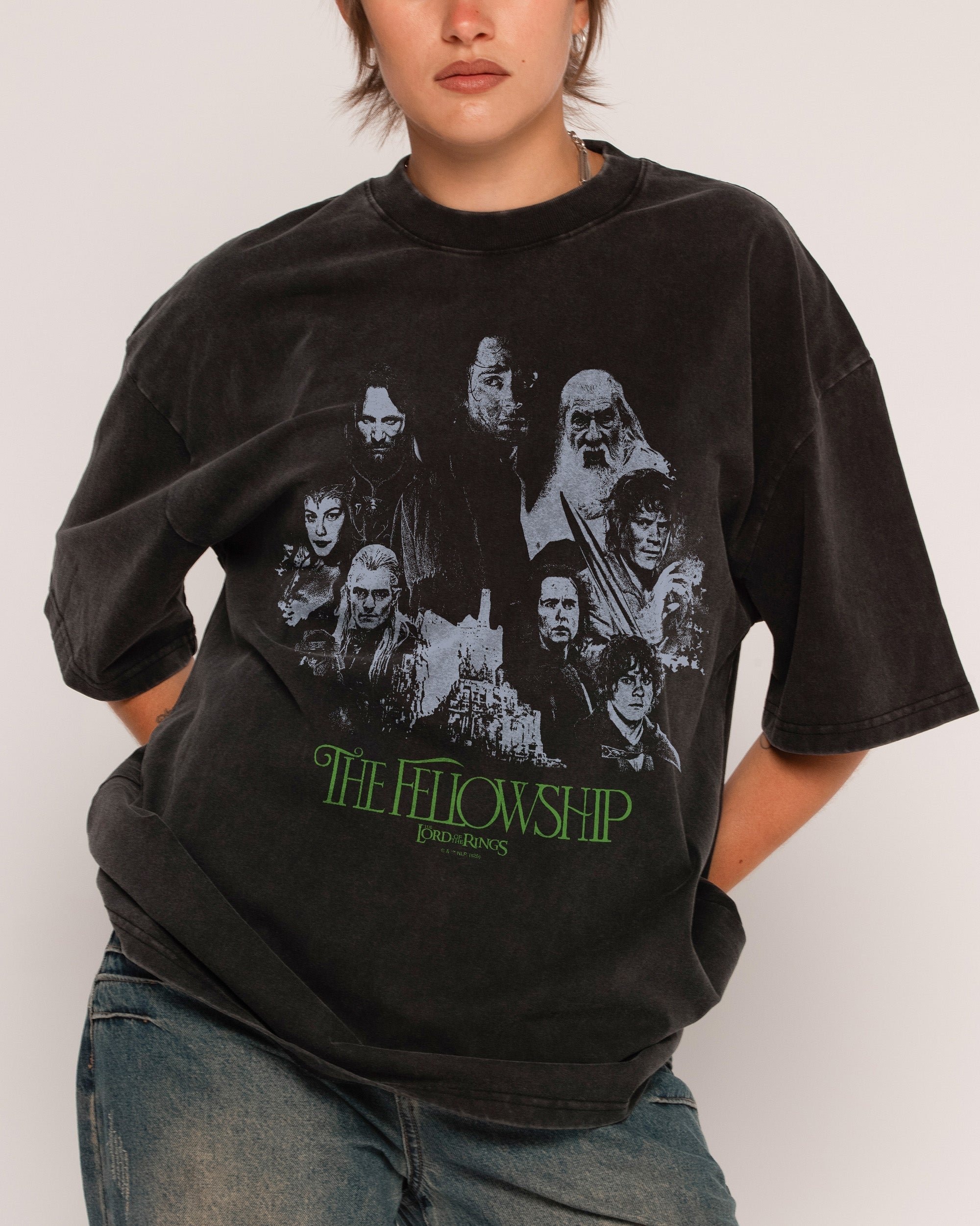 Lord of the Rings Fellowship of the Ring Oversized Graphic T-Shirt - Unisex 100% Combed Cotton