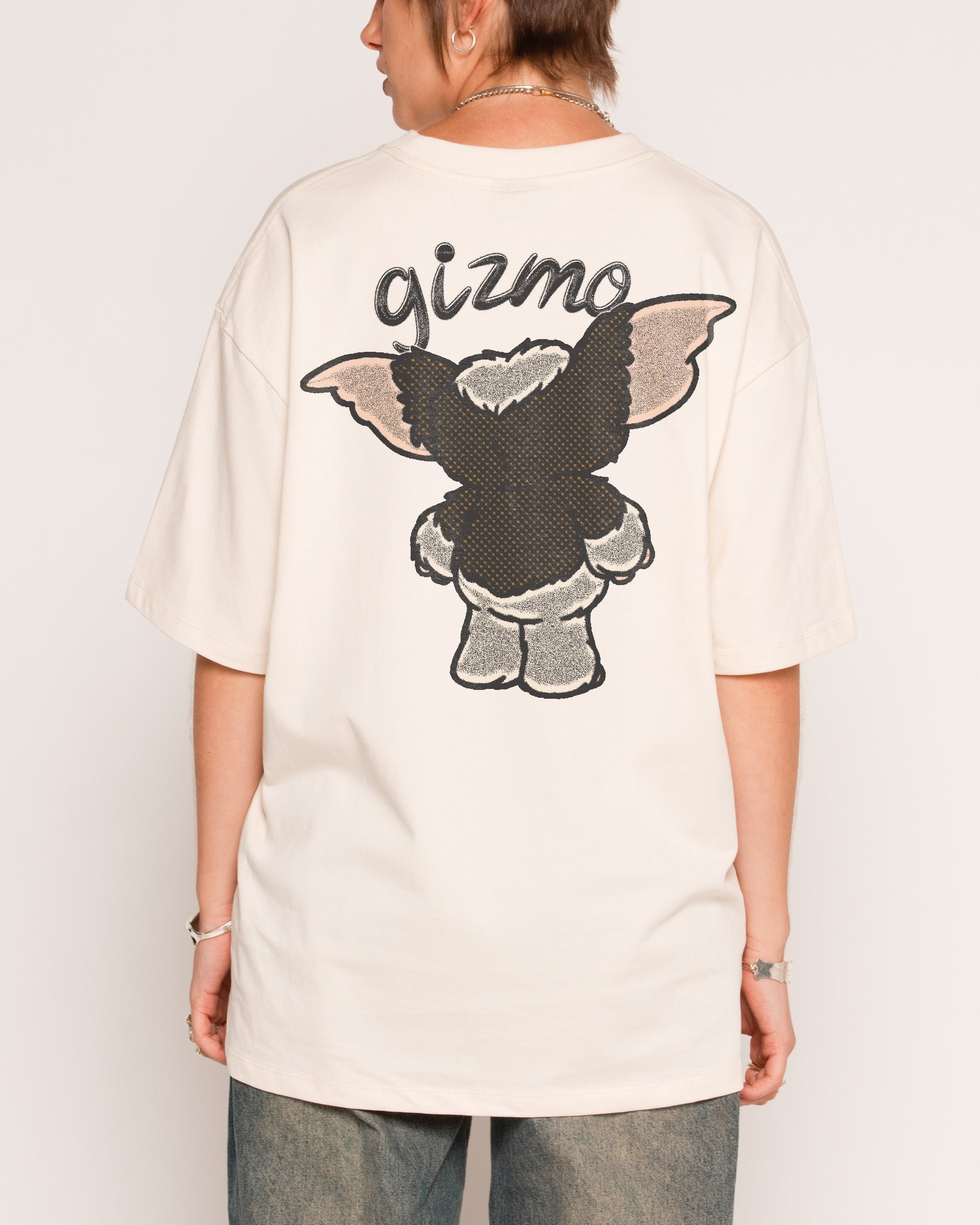 Gizmo Wave Oversized Graphic Tee - Gremlins Collab Unisex 100% Combed Cotton