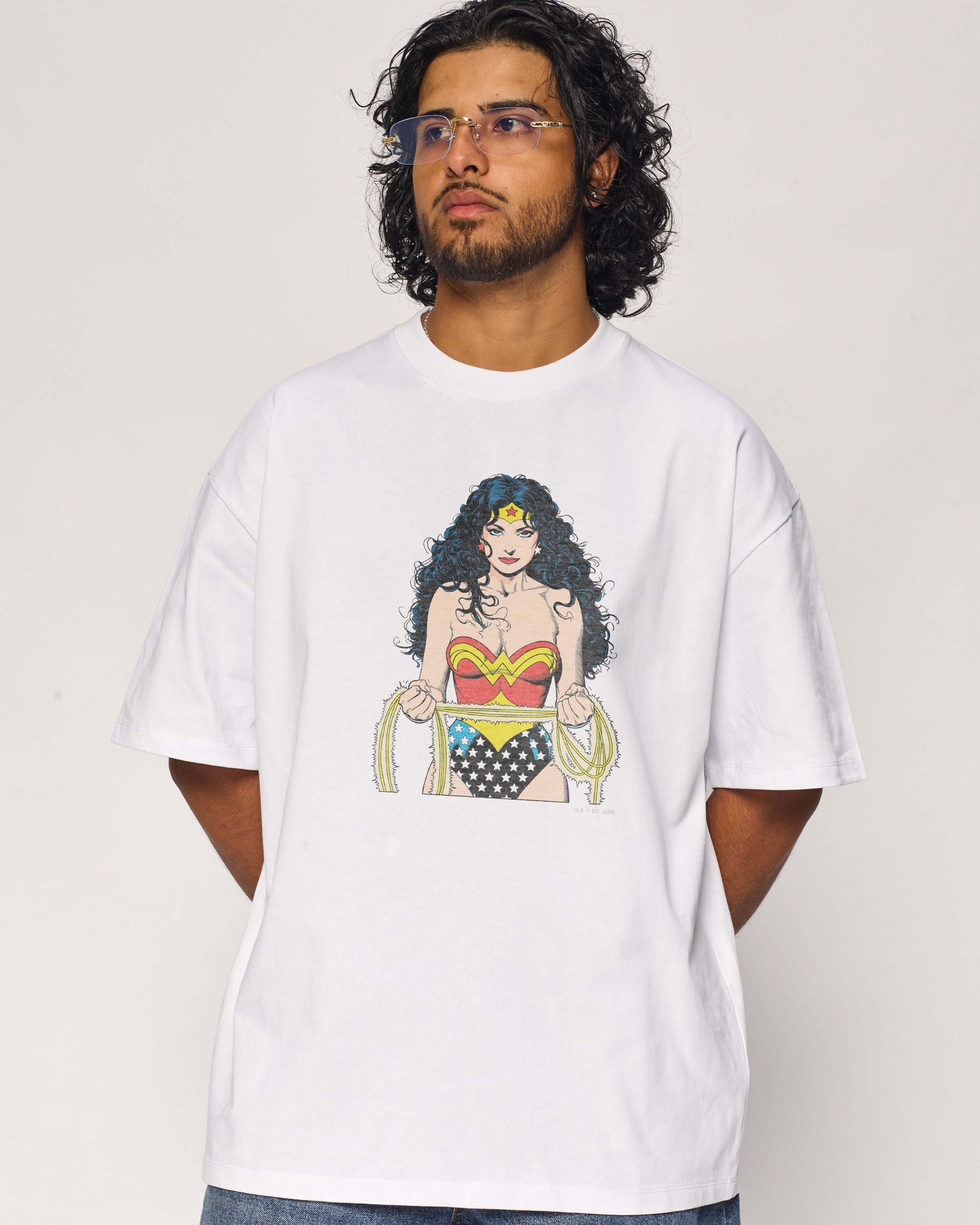 Wonder Woman Oversized Graphic Tee - DC Official Collab, 100% Combed Cotton Unisex 275gsm