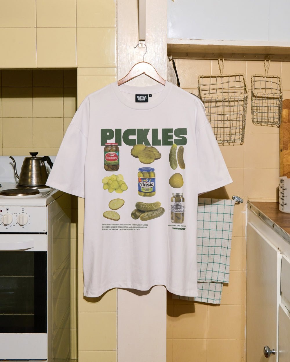Pickles Oversized Graphic Tee - Threadheads Unisex 90s Boxy Fit 100% Combed Cotton