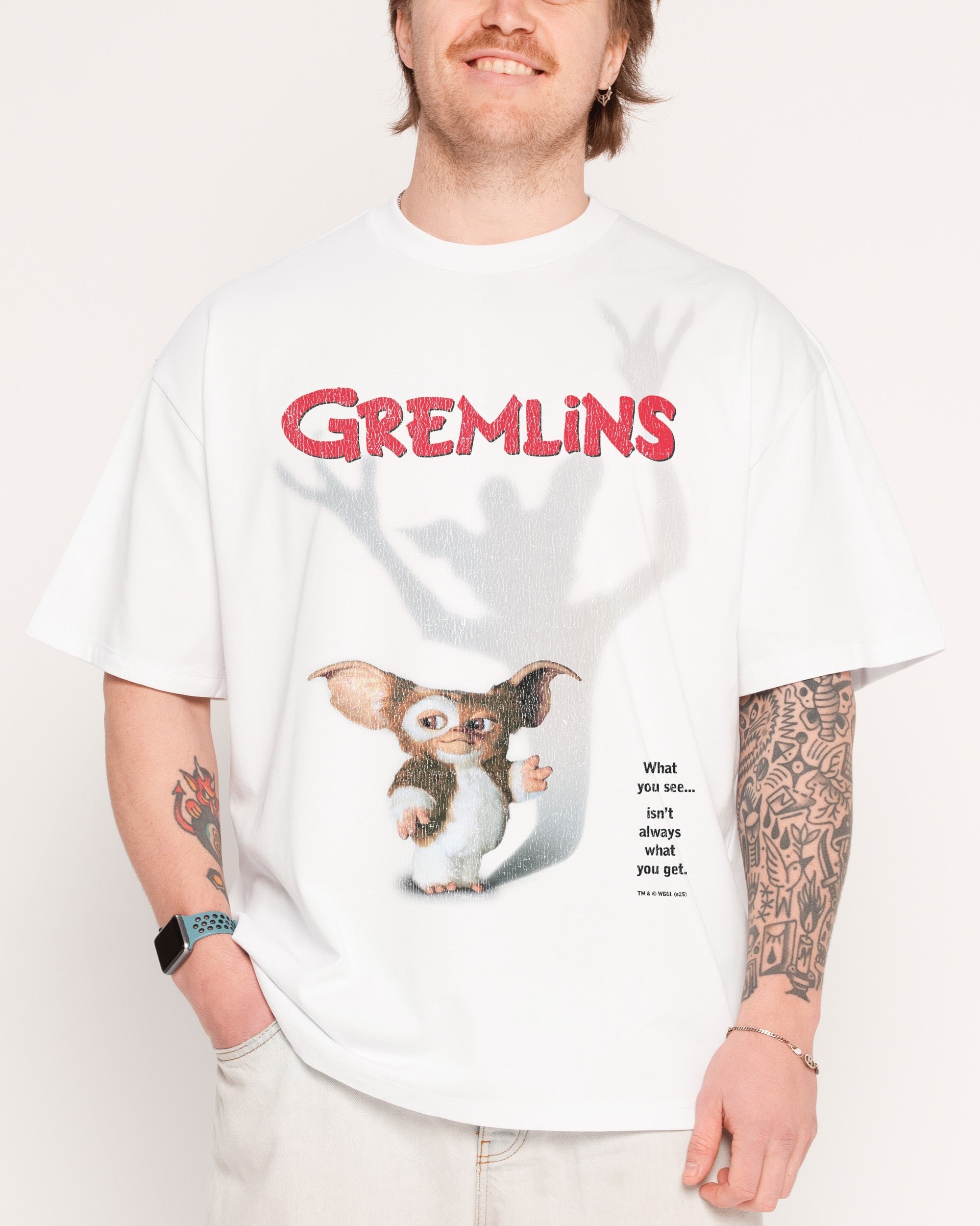 What You See Oversized Graphic Tee - Gremlins Collab Unisex 100% Combed Cotton