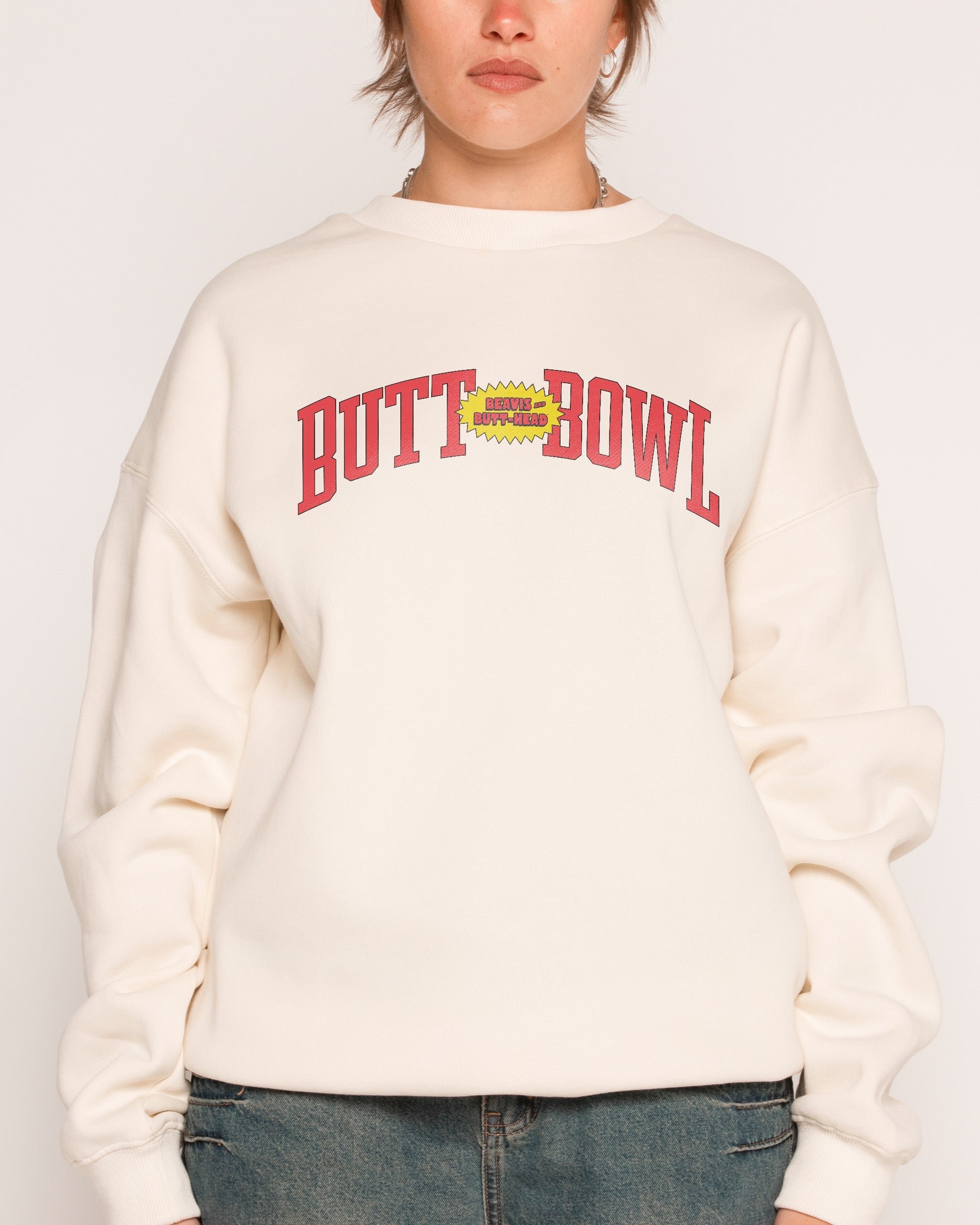 Beavis and Butthead Butt Bowl Unisex Sweatshirt - Premium 340gsm Cotton Polyester Blend
