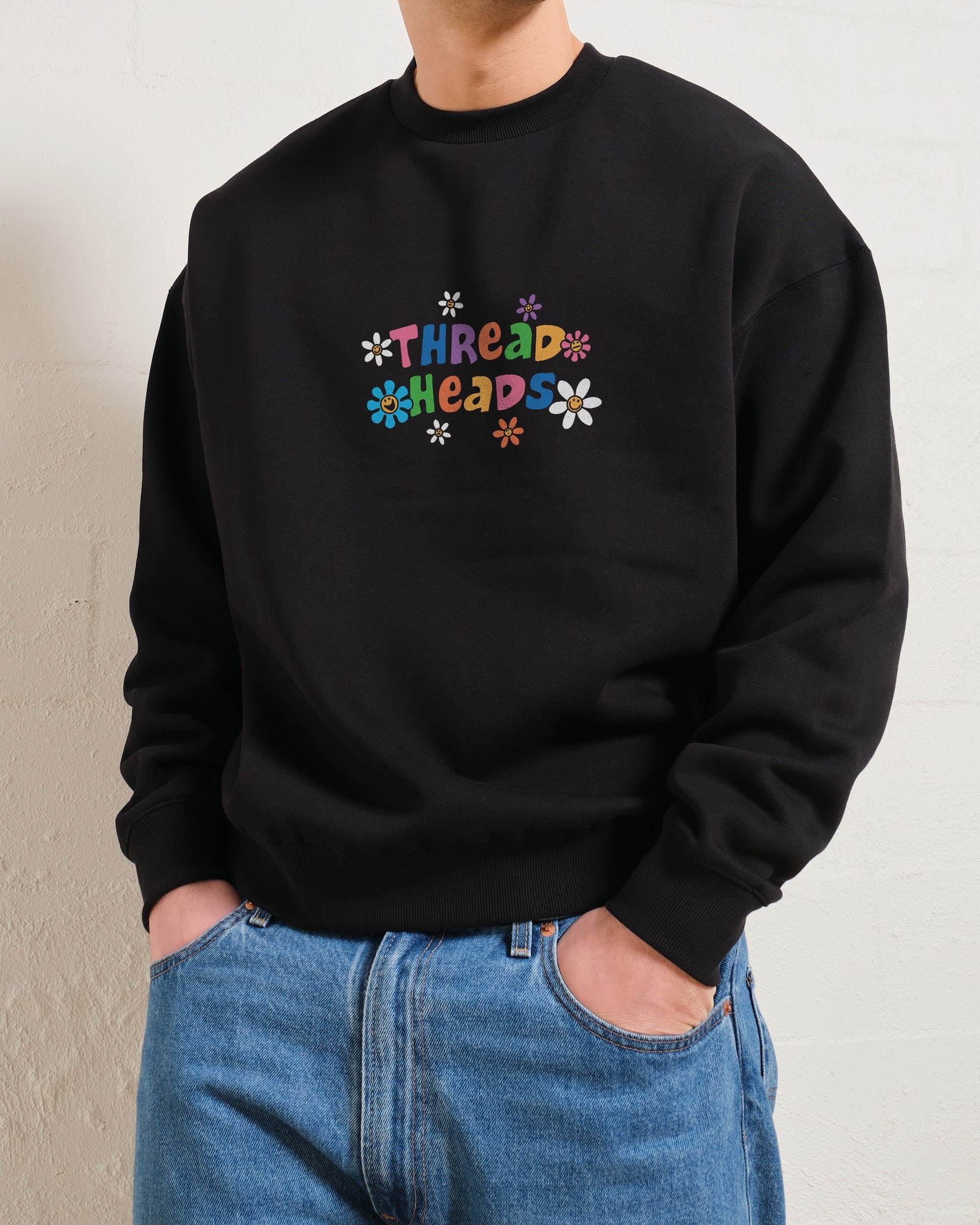 Too Blessed to be Stressed Unisex Sweatshirt - Threadheads Graphic Print, 340gsm Cotton-Poly Blend