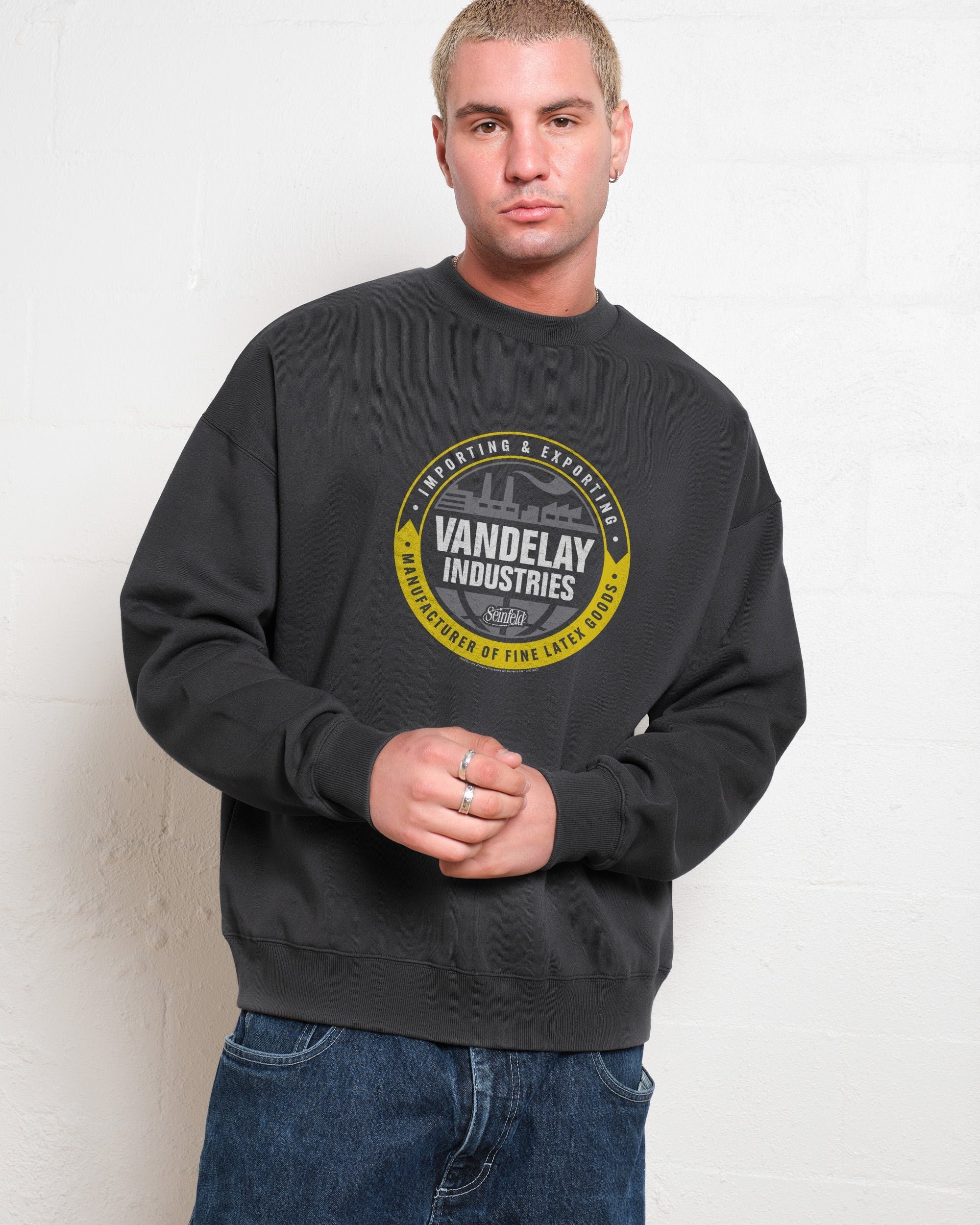 Vandelay Industries Logo Unisex Sweatshirt - Seinfeld Collab, 80% Cotton 340gsm
