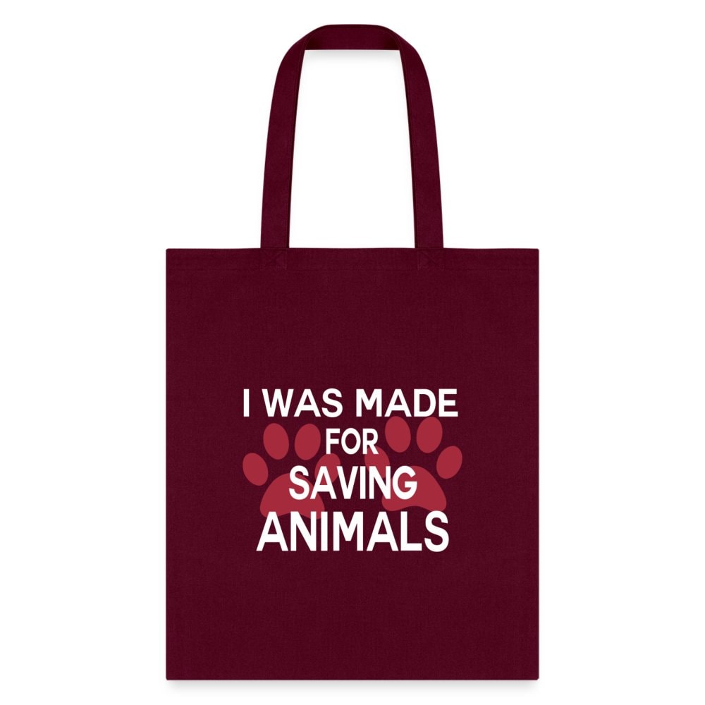 Veterinary I Was Made for Saving Animals Cotton Tote Bag - Durable Canvas 15x16