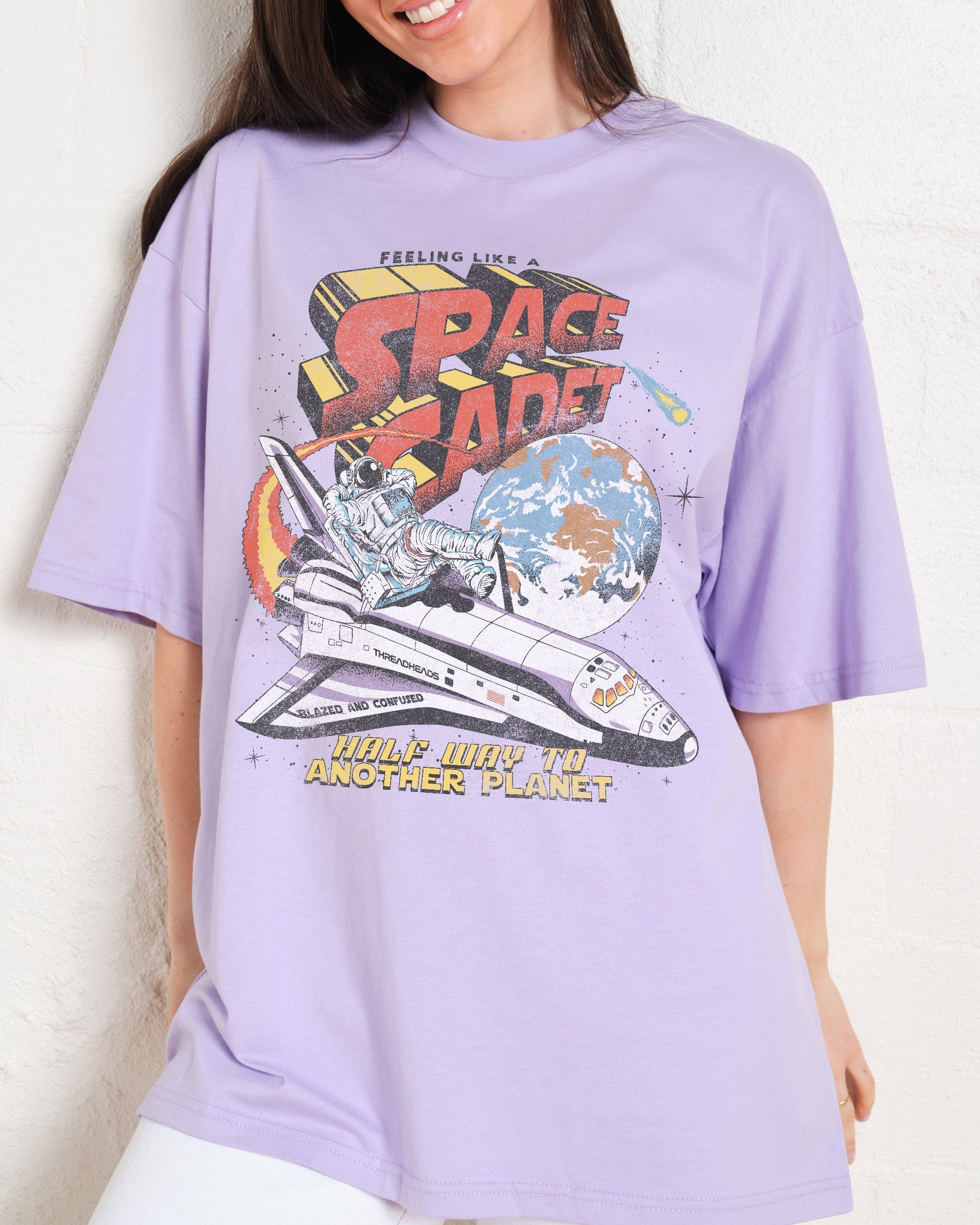 Space Cadet Oversized Unisex Tee - Threadheads 90s Graphic Heavyweight Cotton T-Shirt