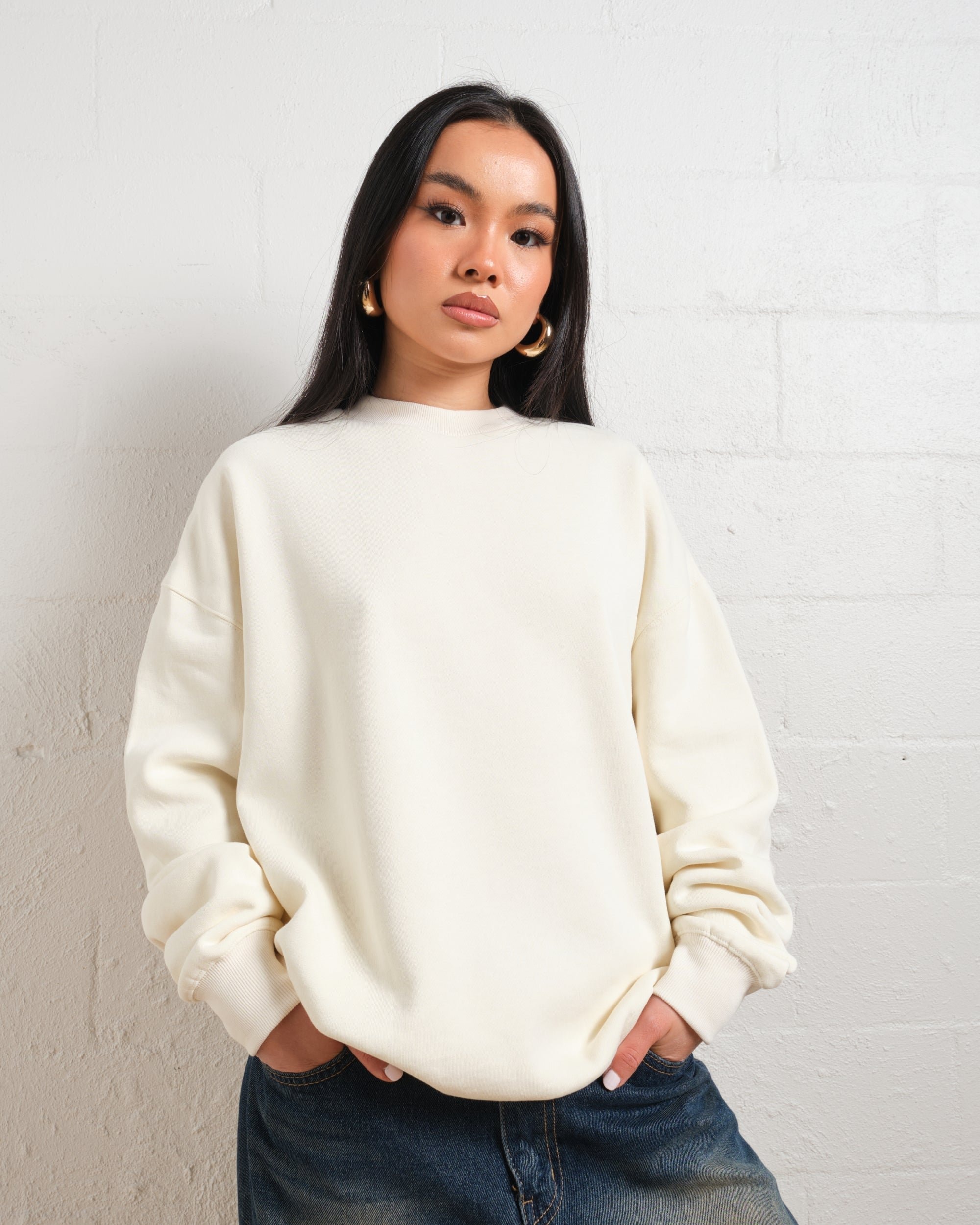 Unisex Sweatshirt 2 Pack Charcoal Natural Drop Shoulder 340 GSM Cotton Polyester