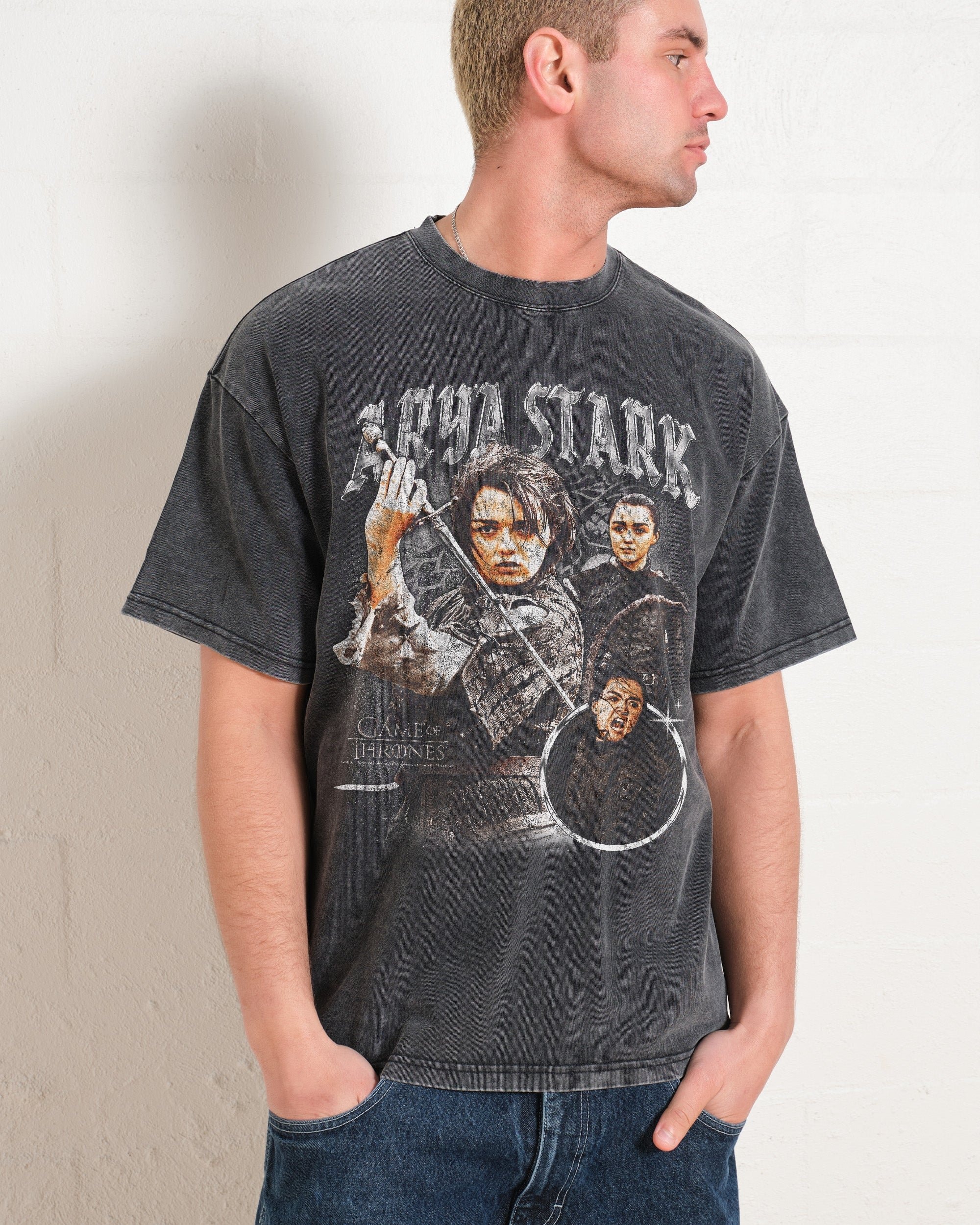 Vintage Arya Stark Oversized Graphic T-Shirt Game of Thrones Unisex