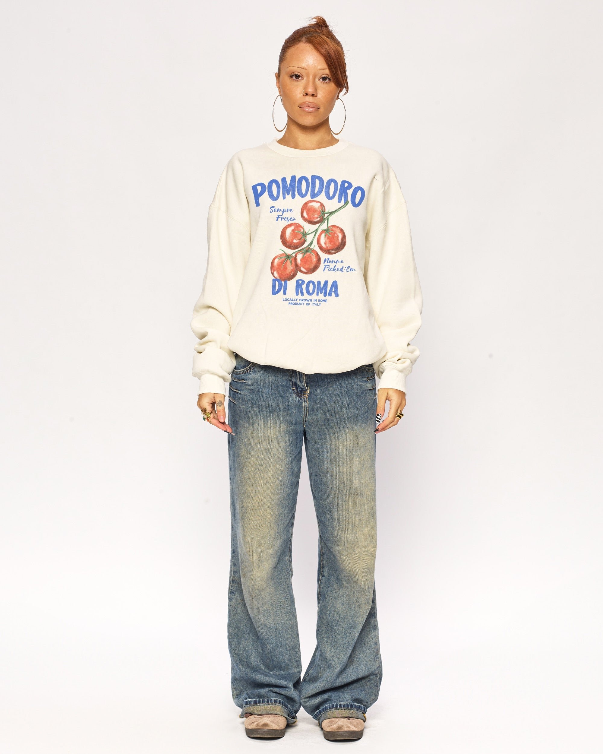 Pomodoro Di Roma Unisex Sweatshirt - Premium 340gsm Cotton-Polyester Graphic Print