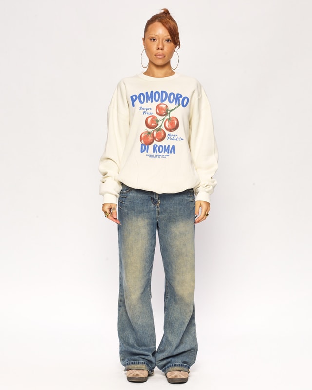 Pomodoro Di Roma Unisex Sweatshirt - Premium 340gsm Cotton-Polyester Graphic Print