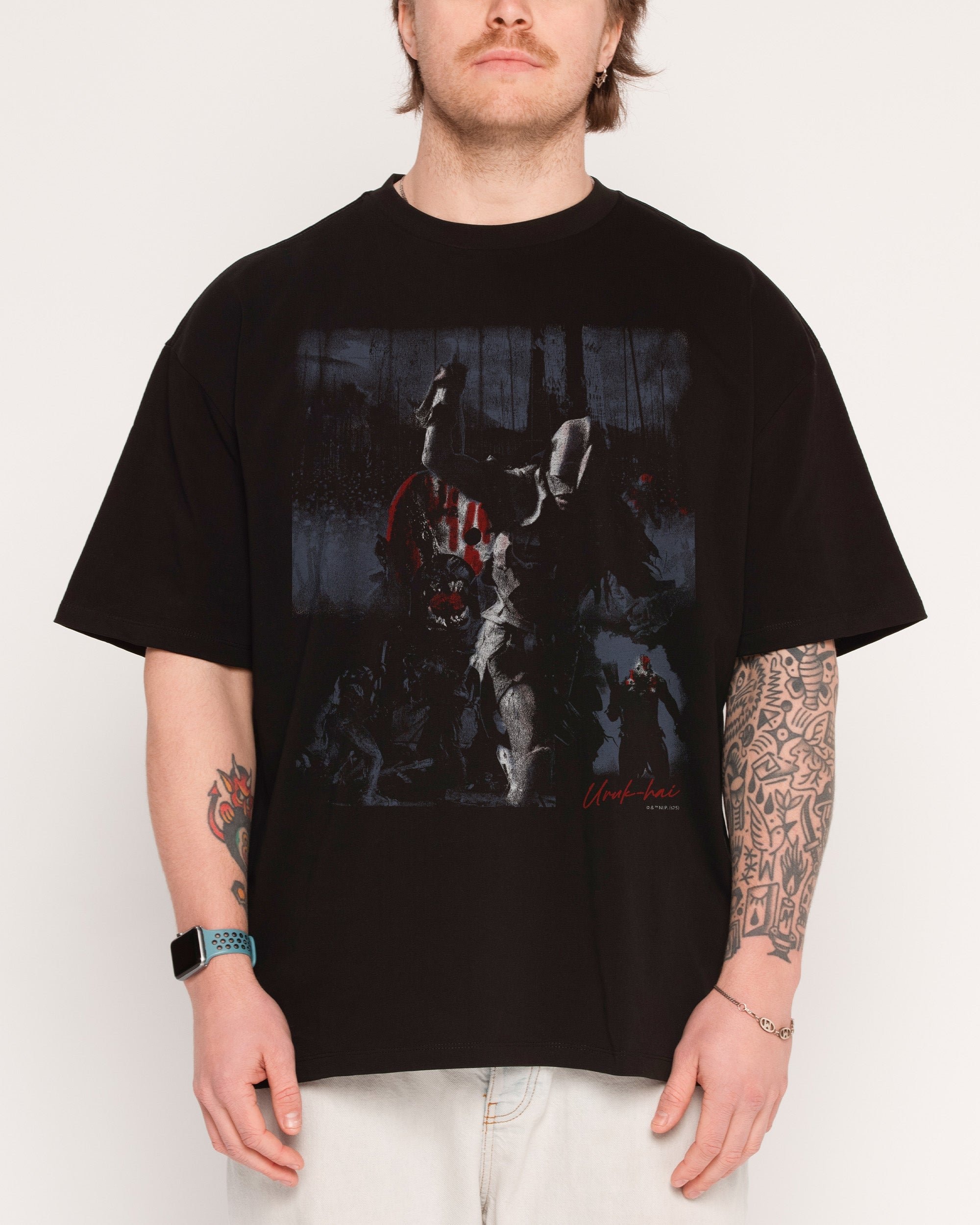 Uruk-hai Oversized Graphic Tee - Lord of the Rings Official Unisex 100% Combed Cotton