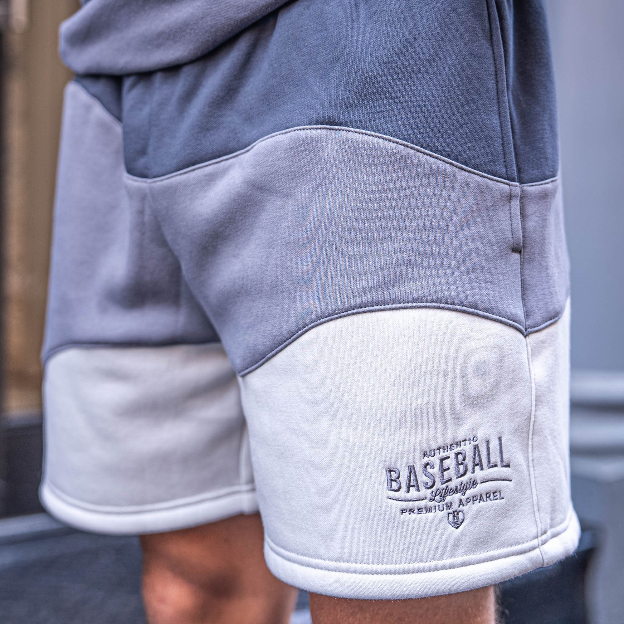 BSBL Wave Youth Sweatshorts Cool Gray - Polyester Cotton Baseball Shorts