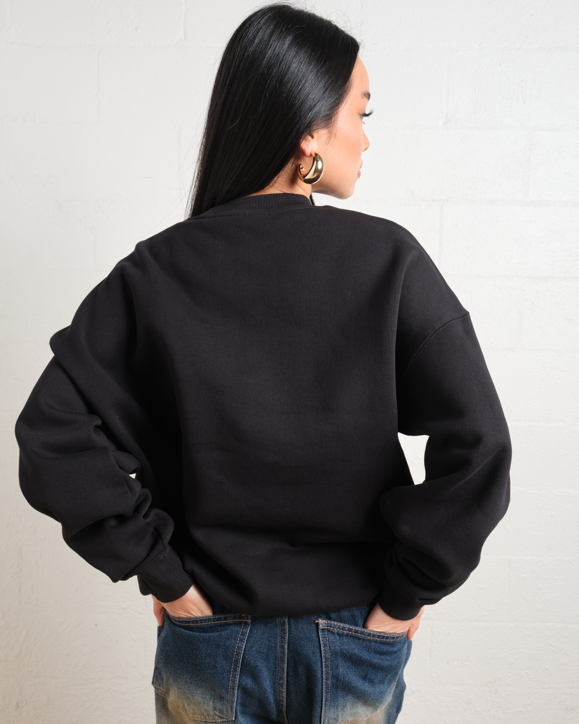 Unisex Sweatshirt 2 Pack Black Charcoal Drop Shoulder 340GSM Cotton Polyester