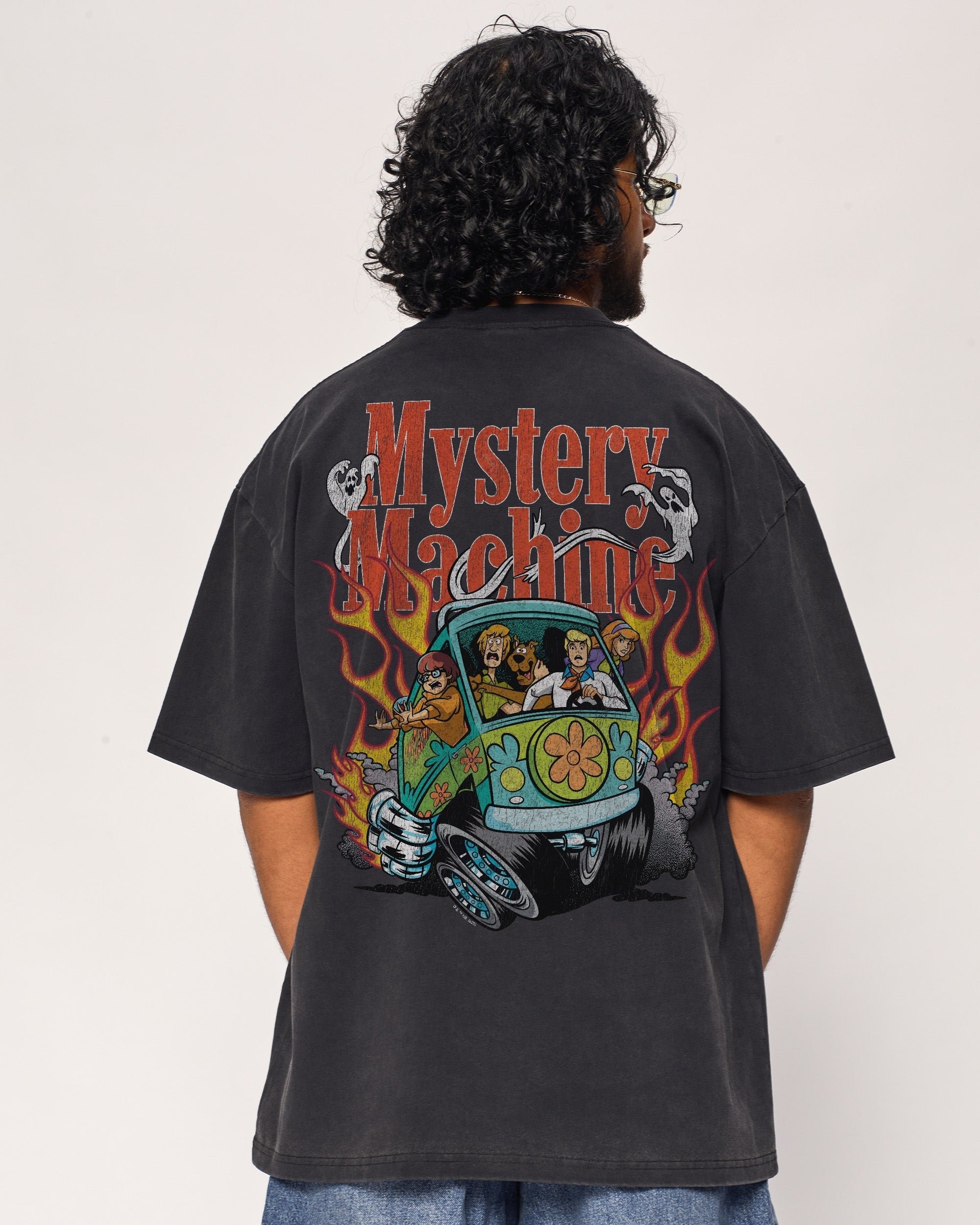 Mystery Machine Oversized Graphic Tee - Scooby-Doo Unisex 100% Combed Cotton