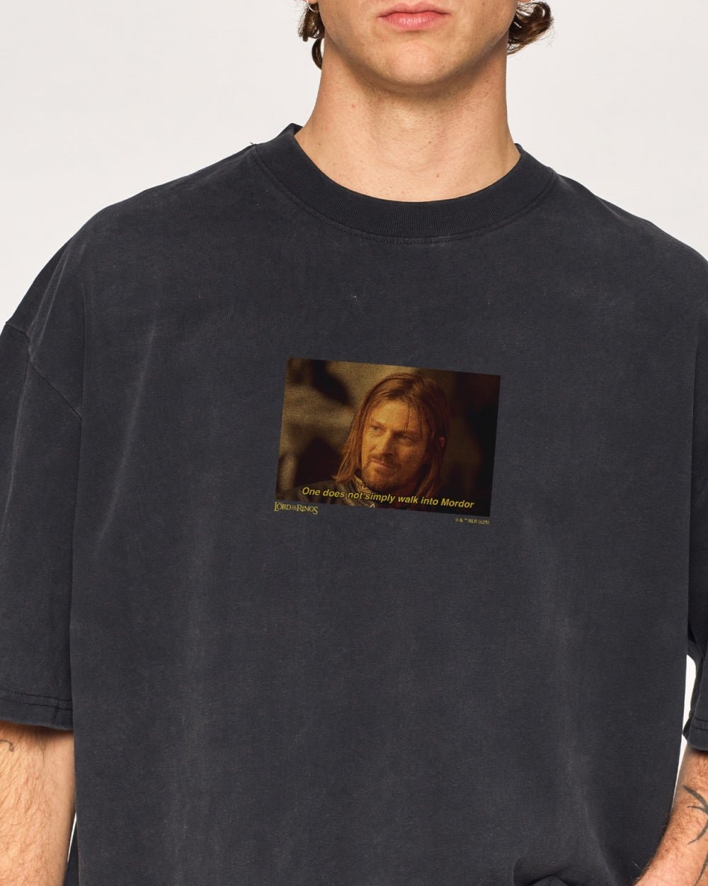 Boromeme Oversized Lord of the Rings Graphic Tee - Unisex 90s Boxy Fit 100% Combed Cotton