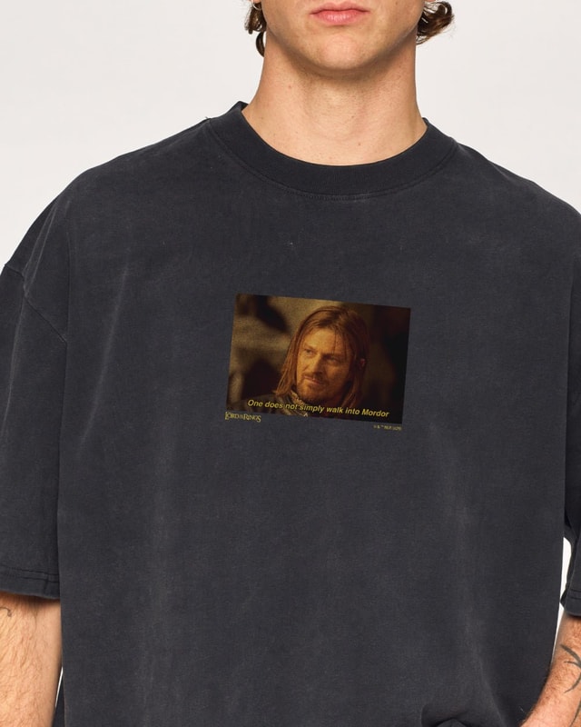 Boromeme Oversized Lord of the Rings Graphic Tee - Unisex 90s Boxy Fit 100% Combed Cotton