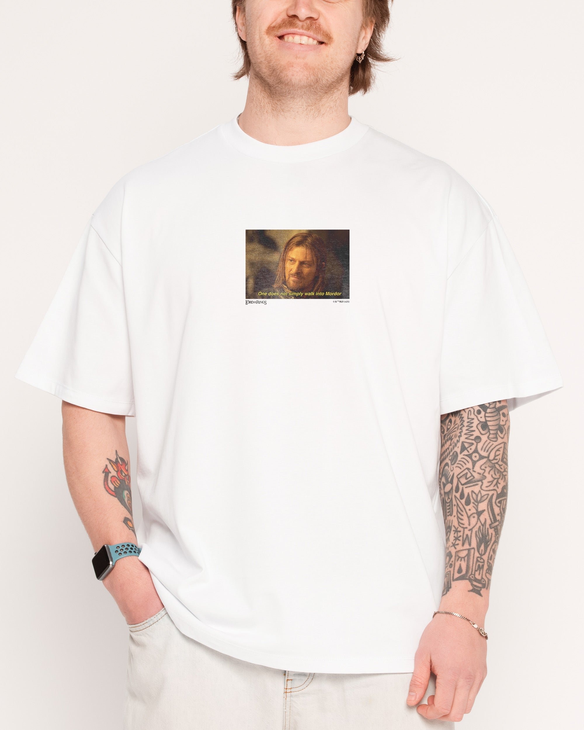 Boromeme Oversized Lord of the Rings Graphic Tee - Unisex 90s Boxy Fit 100% Combed Cotton