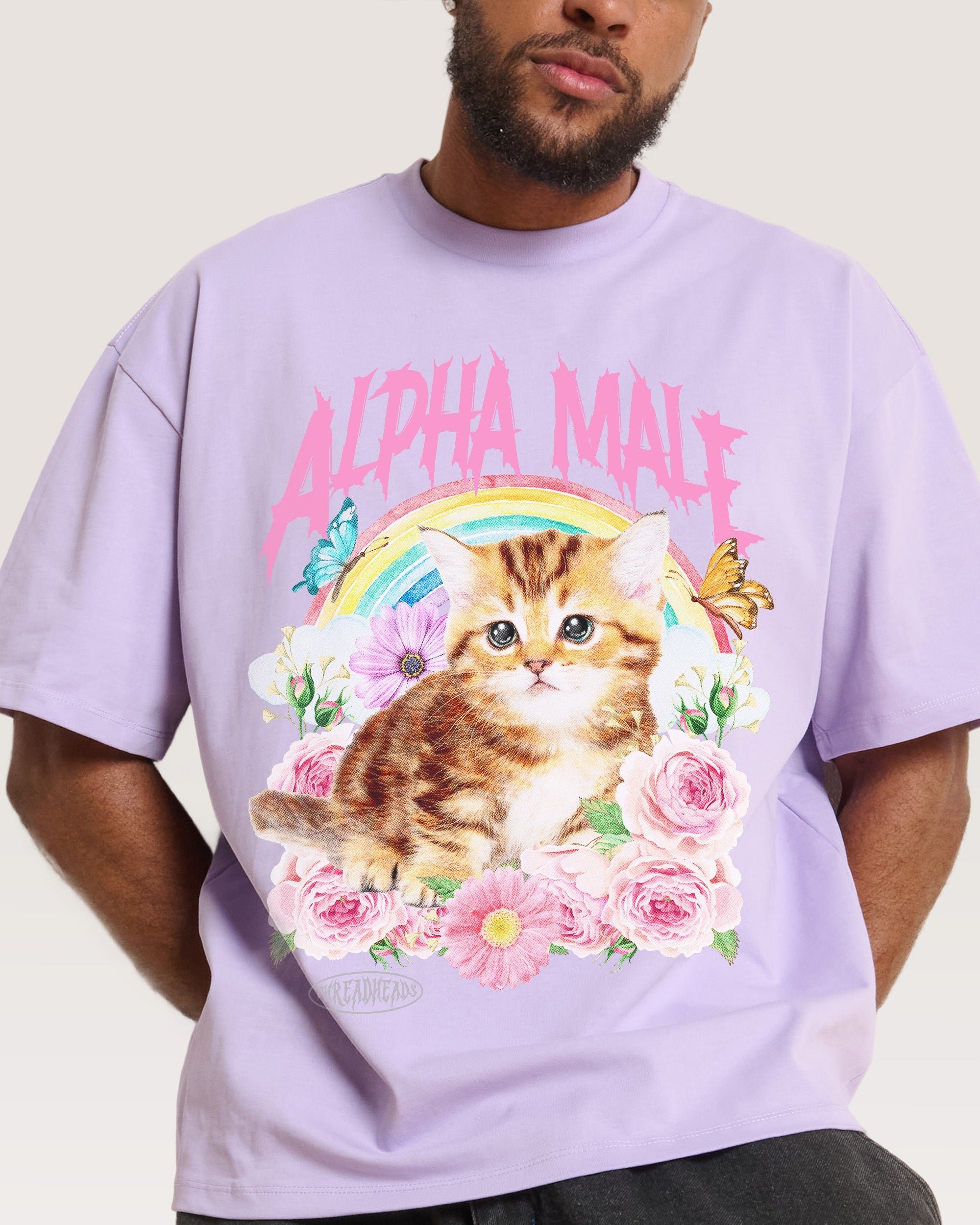 Alpha Male Oversized Graphic Tee Unisex 90s Boxy Fit 100% Combed Cotton
