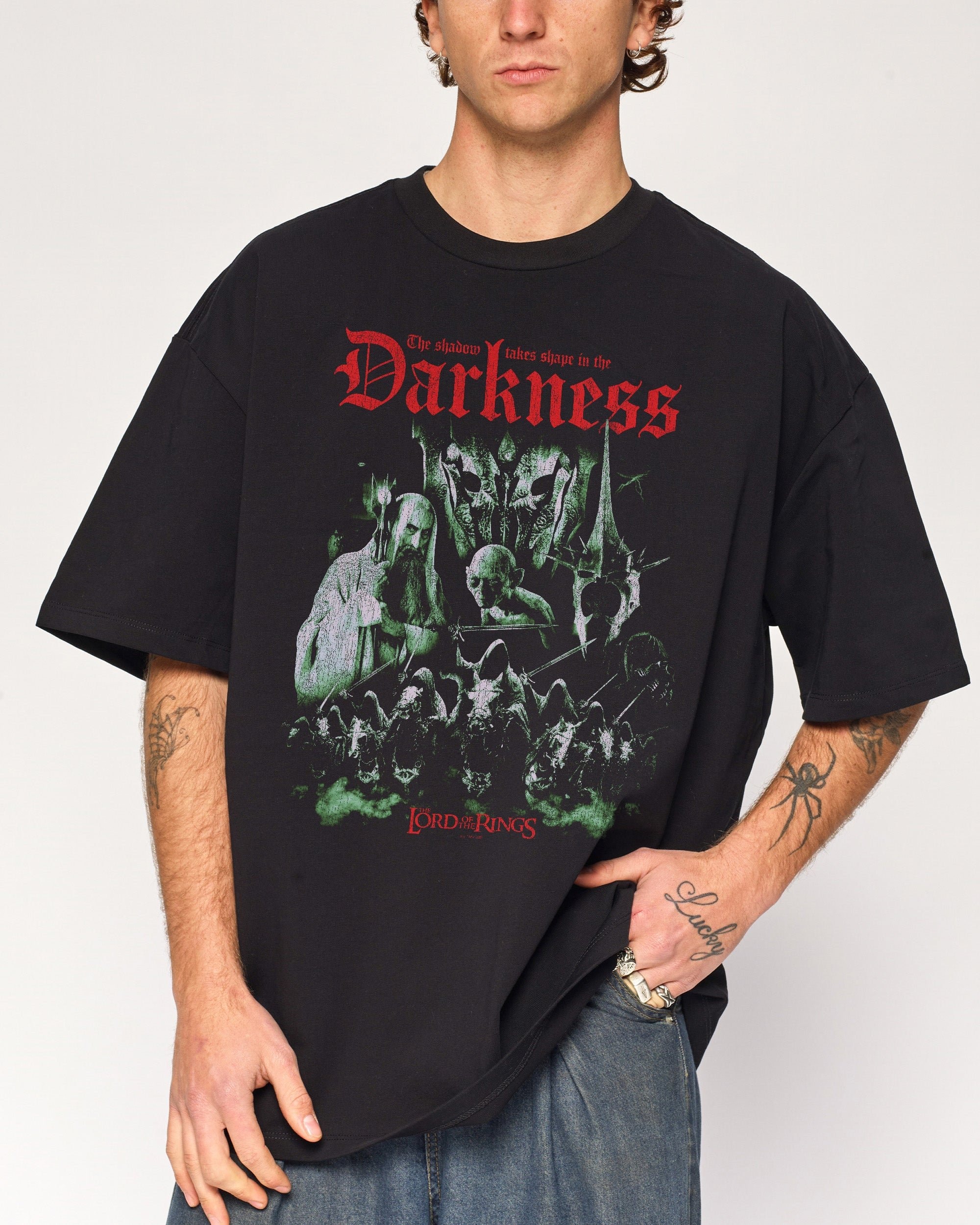 Darkness Oversized Lord of the Rings Graphic T-Shirt Unisex 100% Combed Cotton