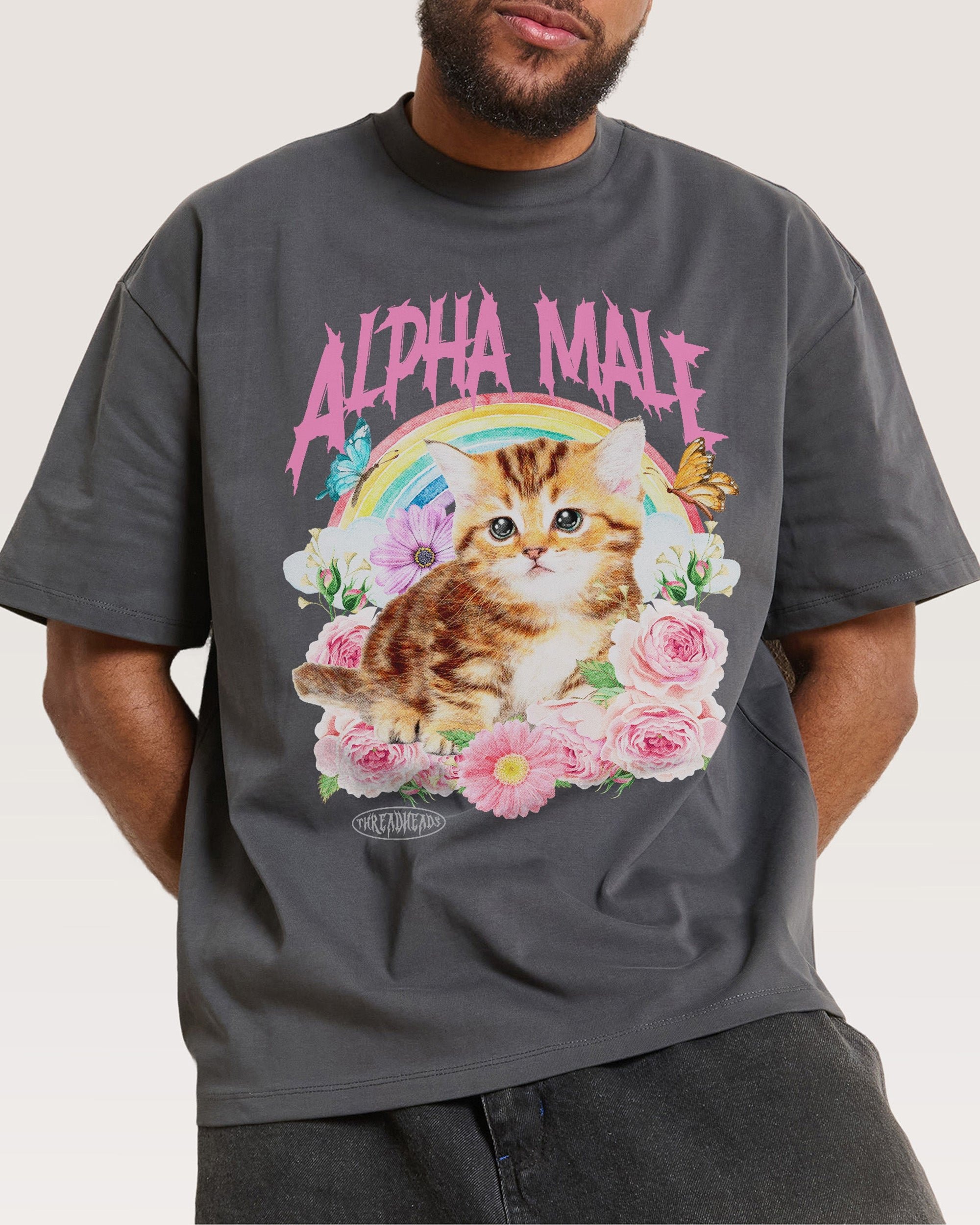 Alpha Male Oversized Graphic Tee Unisex 90s Boxy Fit 100% Combed Cotton