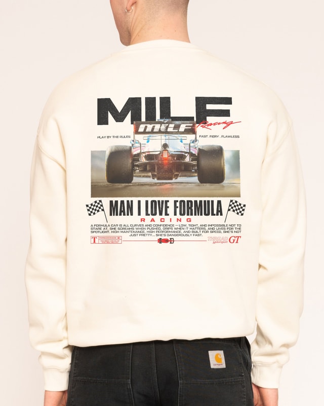 MILF Racing Unisex Sweatshirt - Premium 340gsm Cotton-Polyester Graphic Print