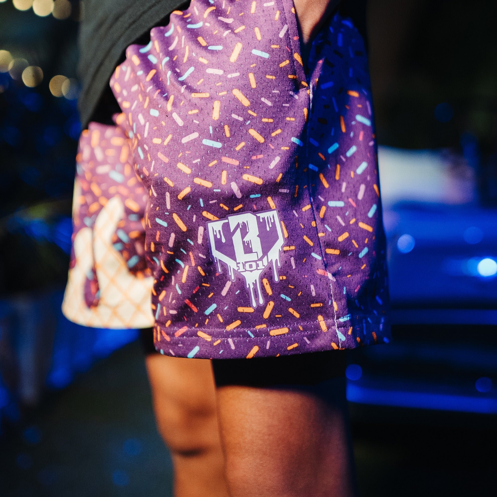Ice Cream Shorts - Cosmic Cone Crunch Mesh Baseball Shorts