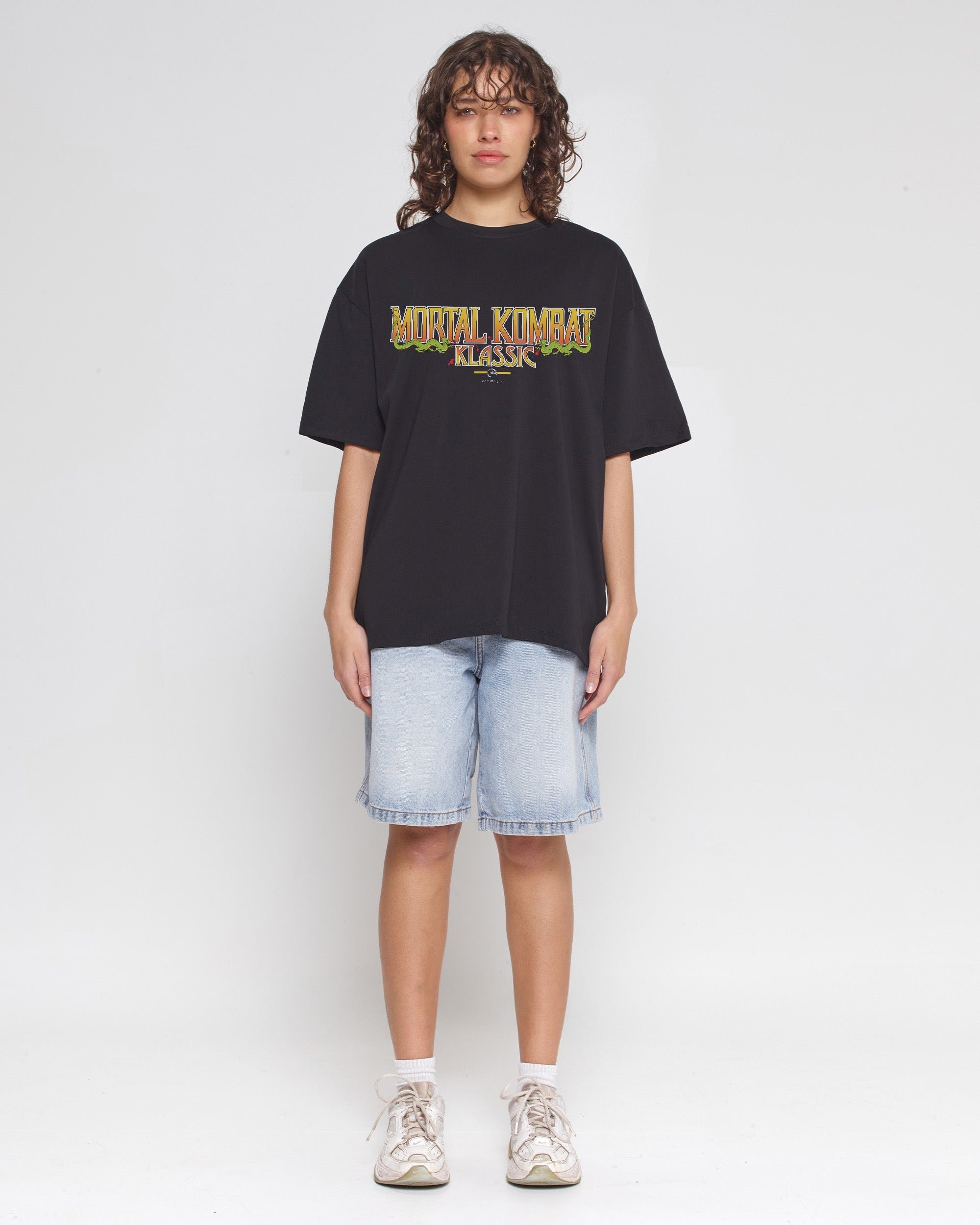 Mortal Kombat Klassic Logo Oversized T-Shirt Unisex 100% Combed Cotton