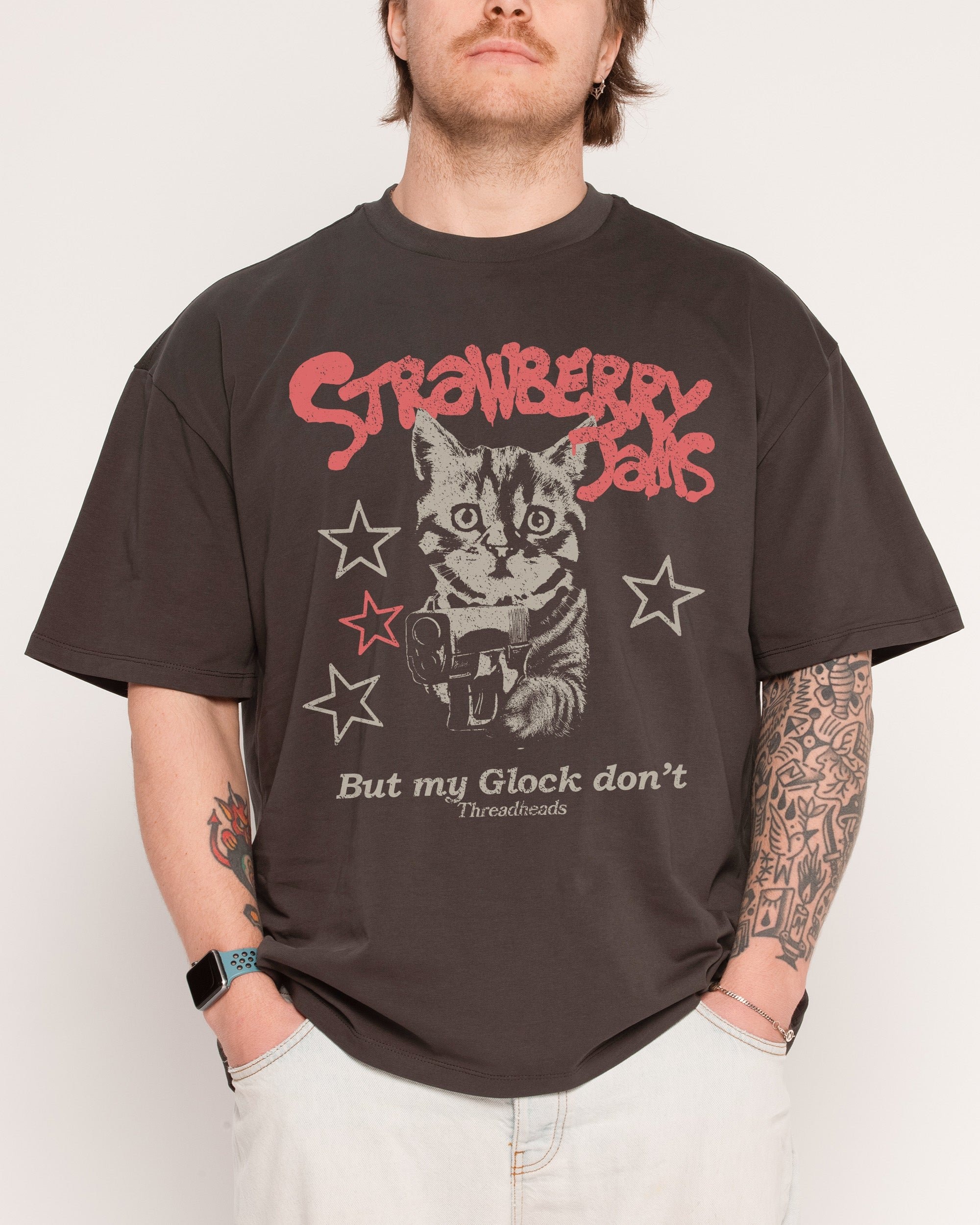 Strawberry Jams Oversized Unisex Tee - Threadheads 90s Graphic T-Shirt
