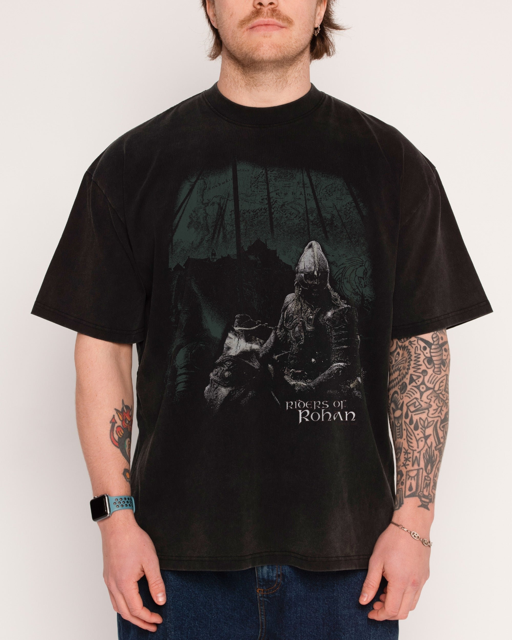 Riders of Rohan Oversized Graphic Tee - Lord of the Rings Unisex 90s Boxy Fit
