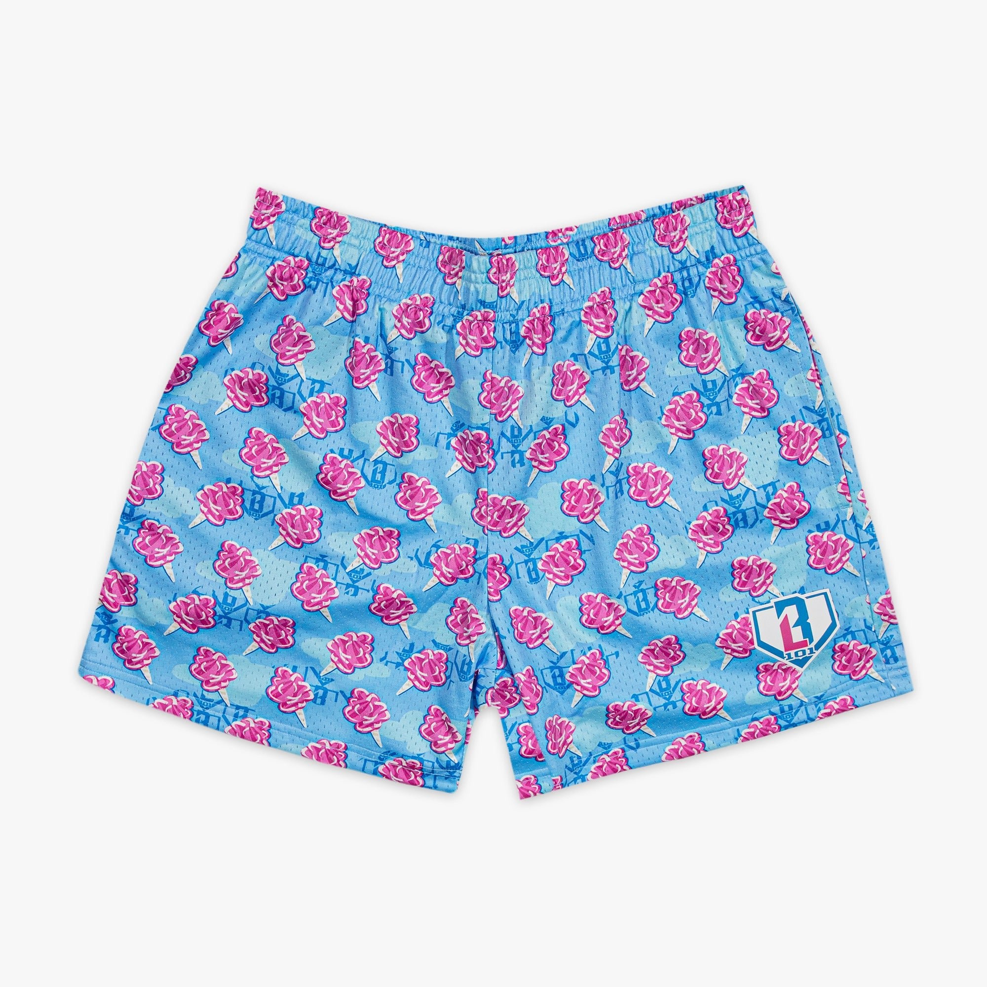 Home Run Sugar Mesh Shorts - Breathable Polyester with Pockets and Drawstrings