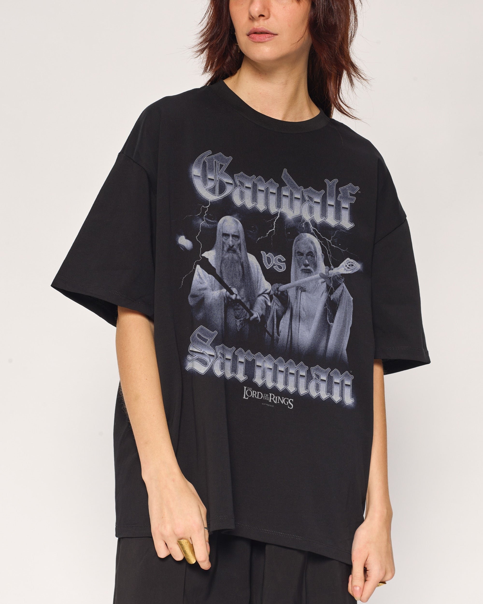 Showdown Oversized Lord of the Rings Graphic T-Shirt Unisex 100% Combed Cotton