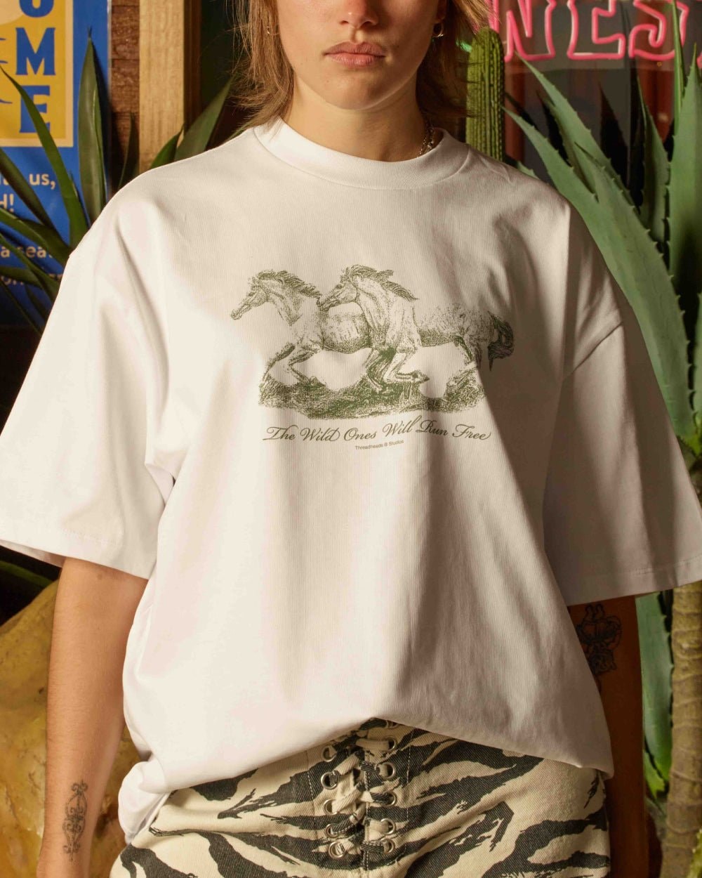 Wild Ones Oversized Graphic Tee - Threadheads Unisex 90s Boxy Fit 100% Combed Cotton