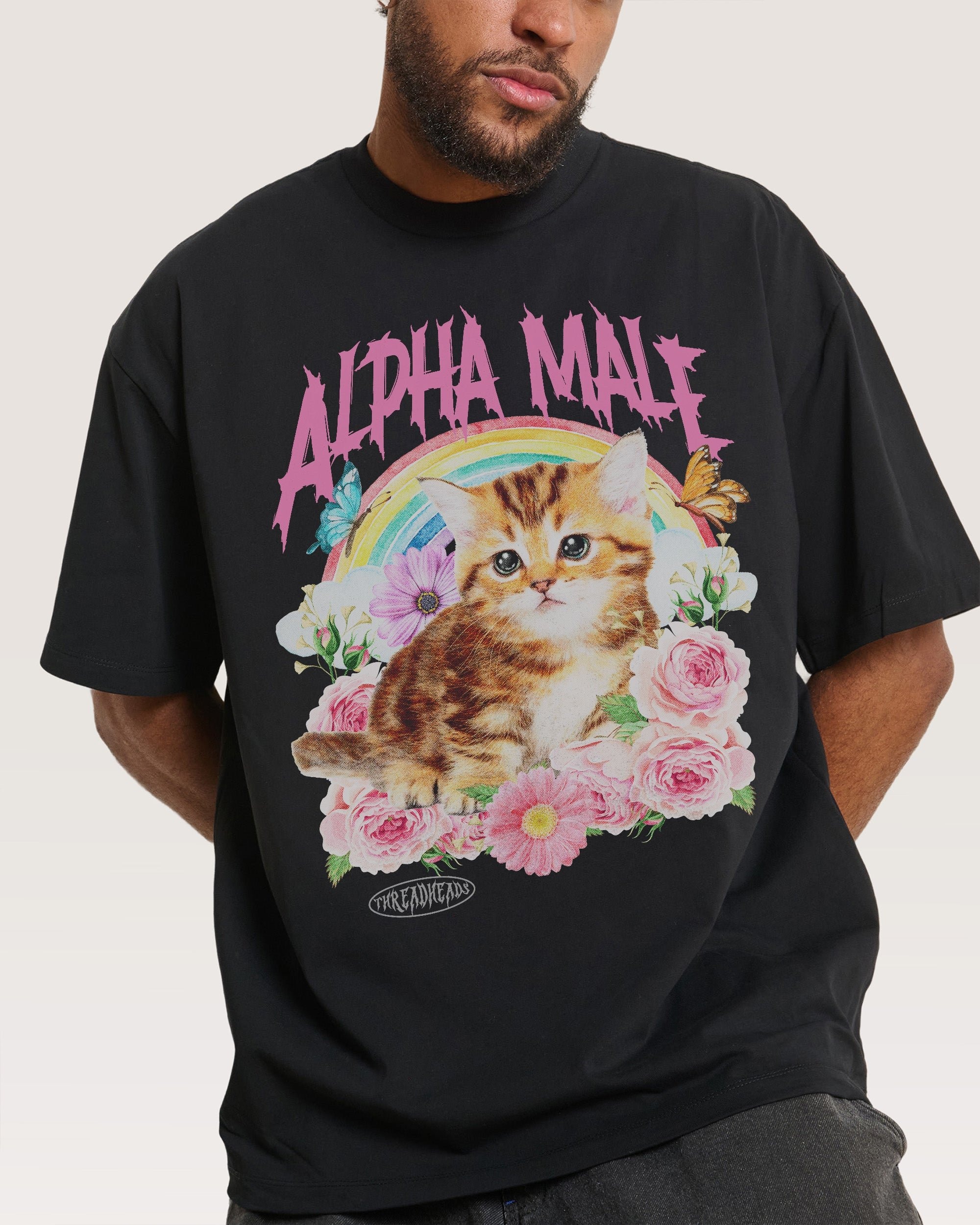 Alpha Male Oversized Graphic Tee Unisex 90s Boxy Fit 100% Combed Cotton