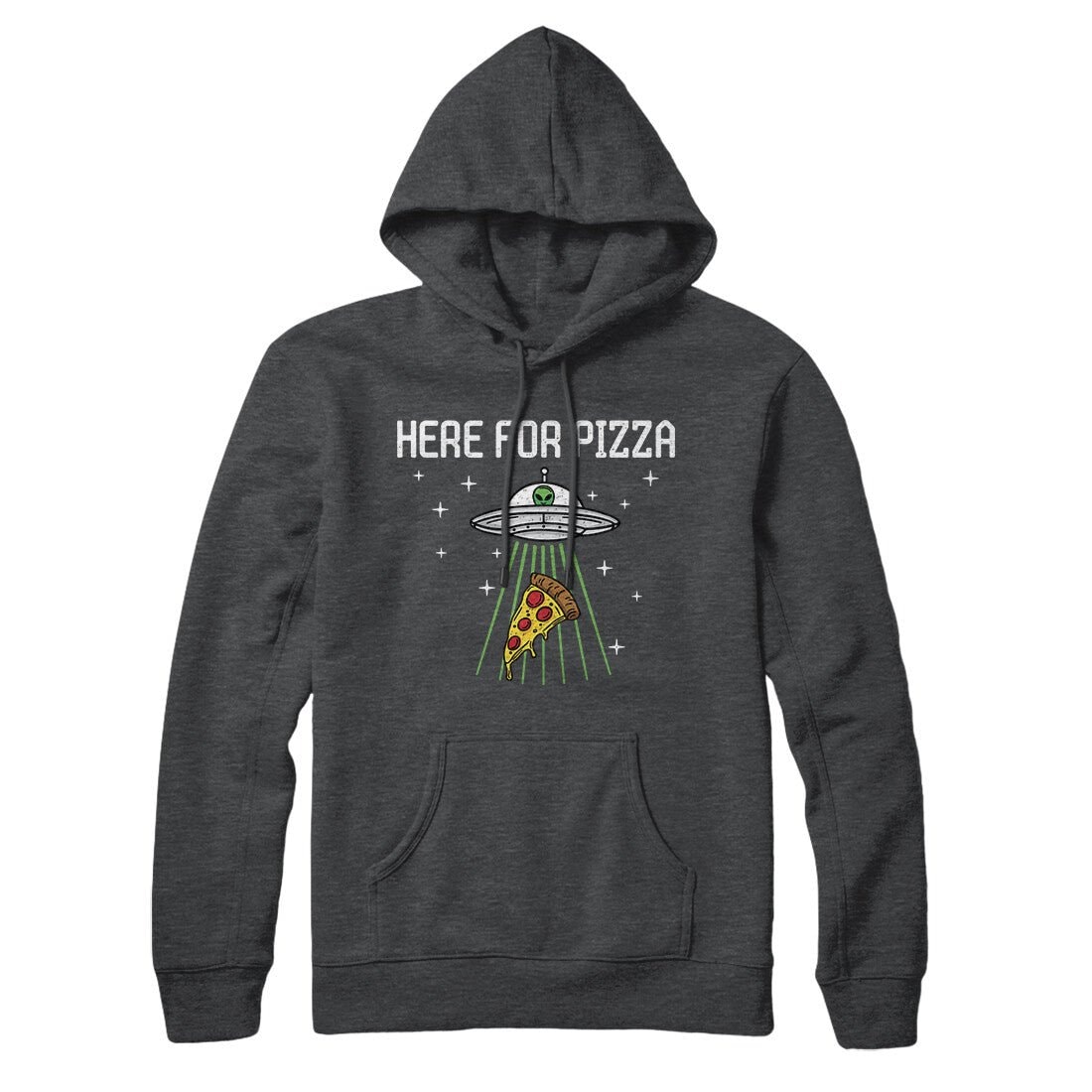 Here For The Pizza Unisex Pullover Hoodie - Soft Cotton Polyester with Kangaroo Pocket