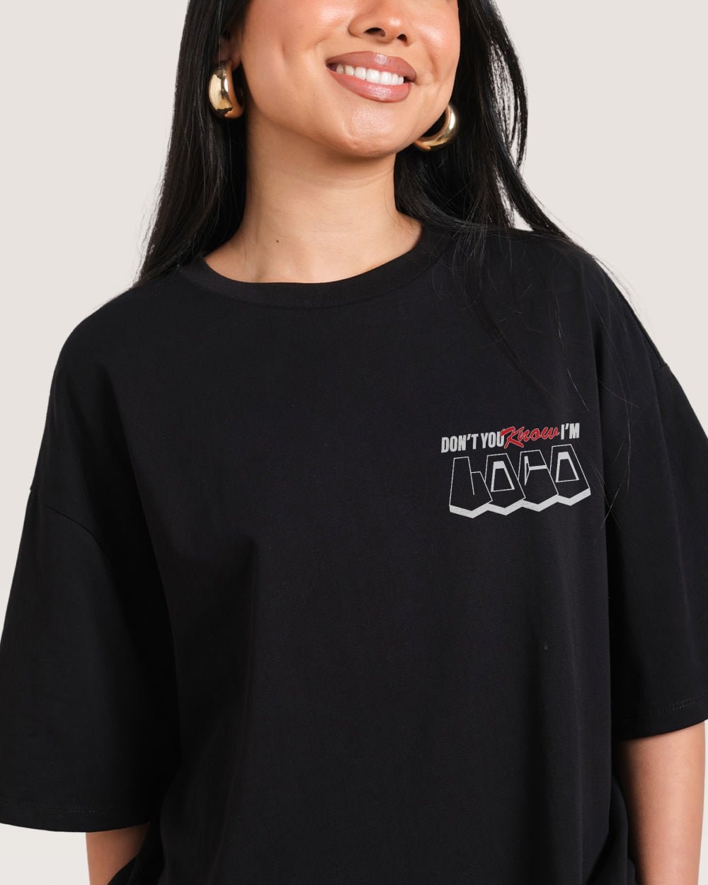 Loco Oversized Tee by Threadheads - Premium 100% Combed Cotton Graphic T-Shirt Unisex