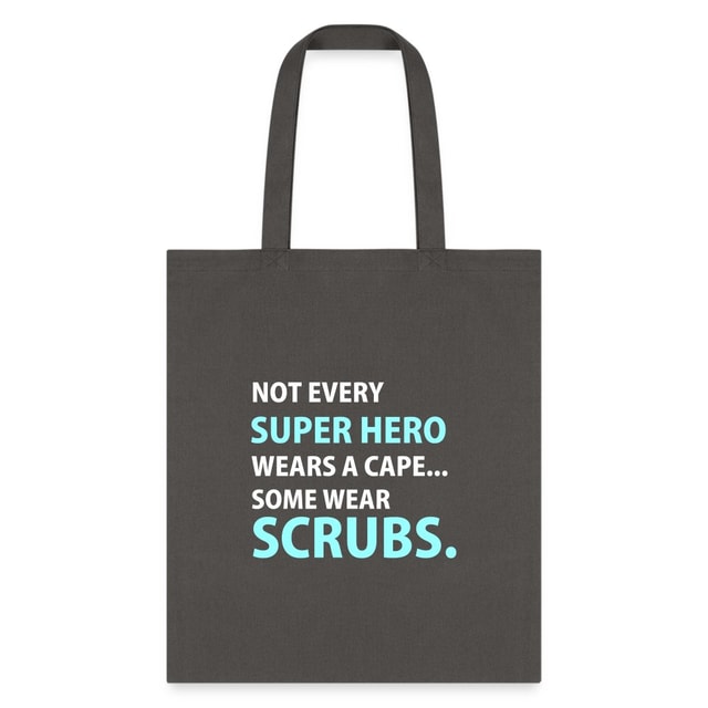 Veterinary Superhero Scrubs Cotton Tote Bag - Vet Tech Gift