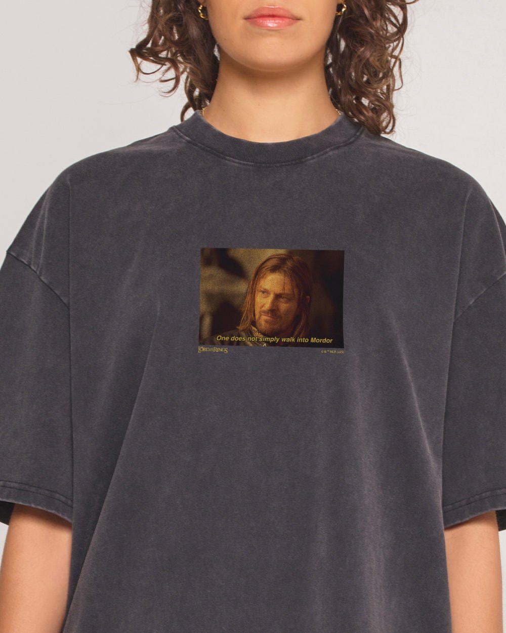 Boromeme Oversized Lord of the Rings Graphic Tee - Unisex 90s Boxy Fit 100% Combed Cotton