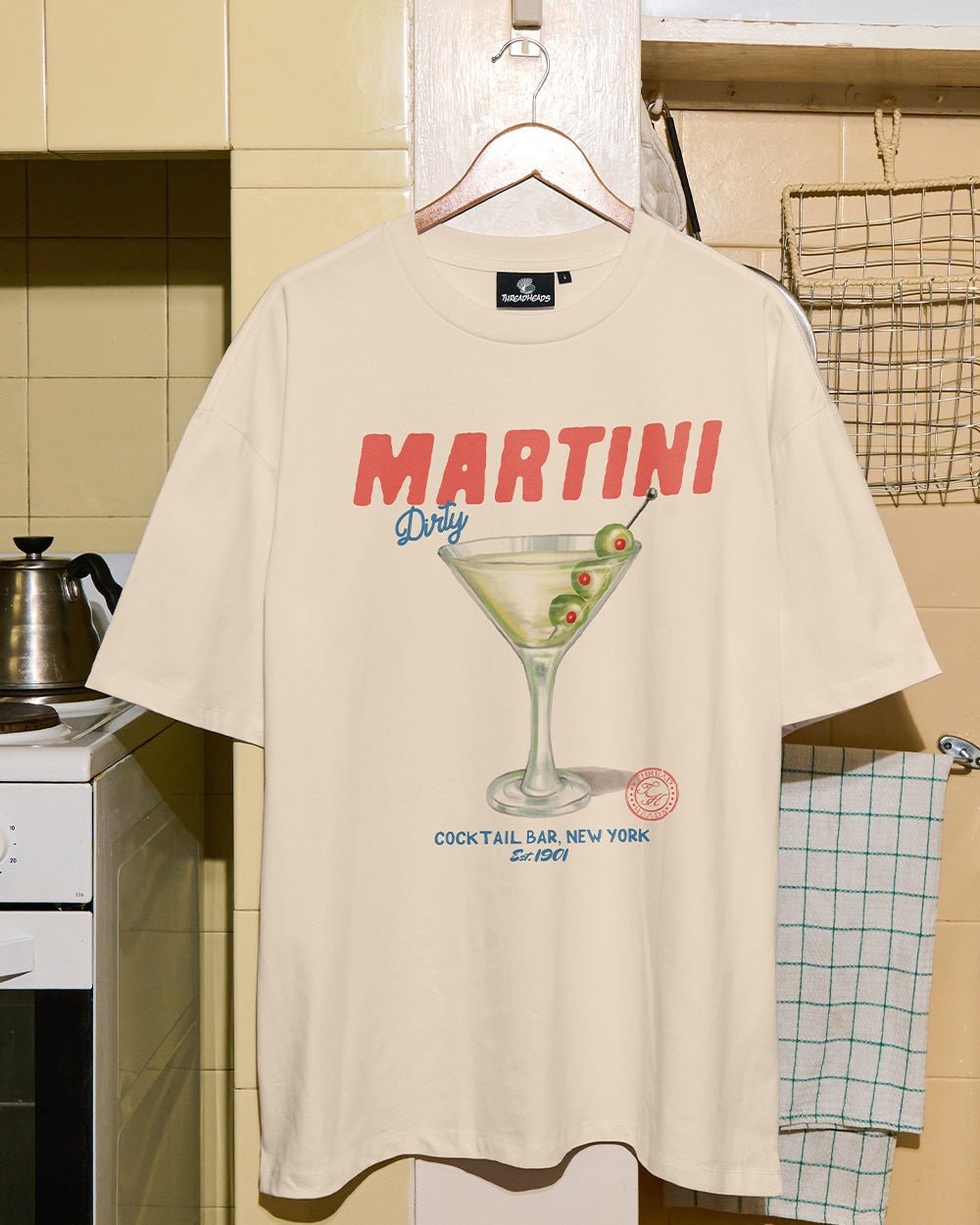 Dirty Martini Oversized Graphic Tee - Unisex 100% Combed Cotton T-Shirt