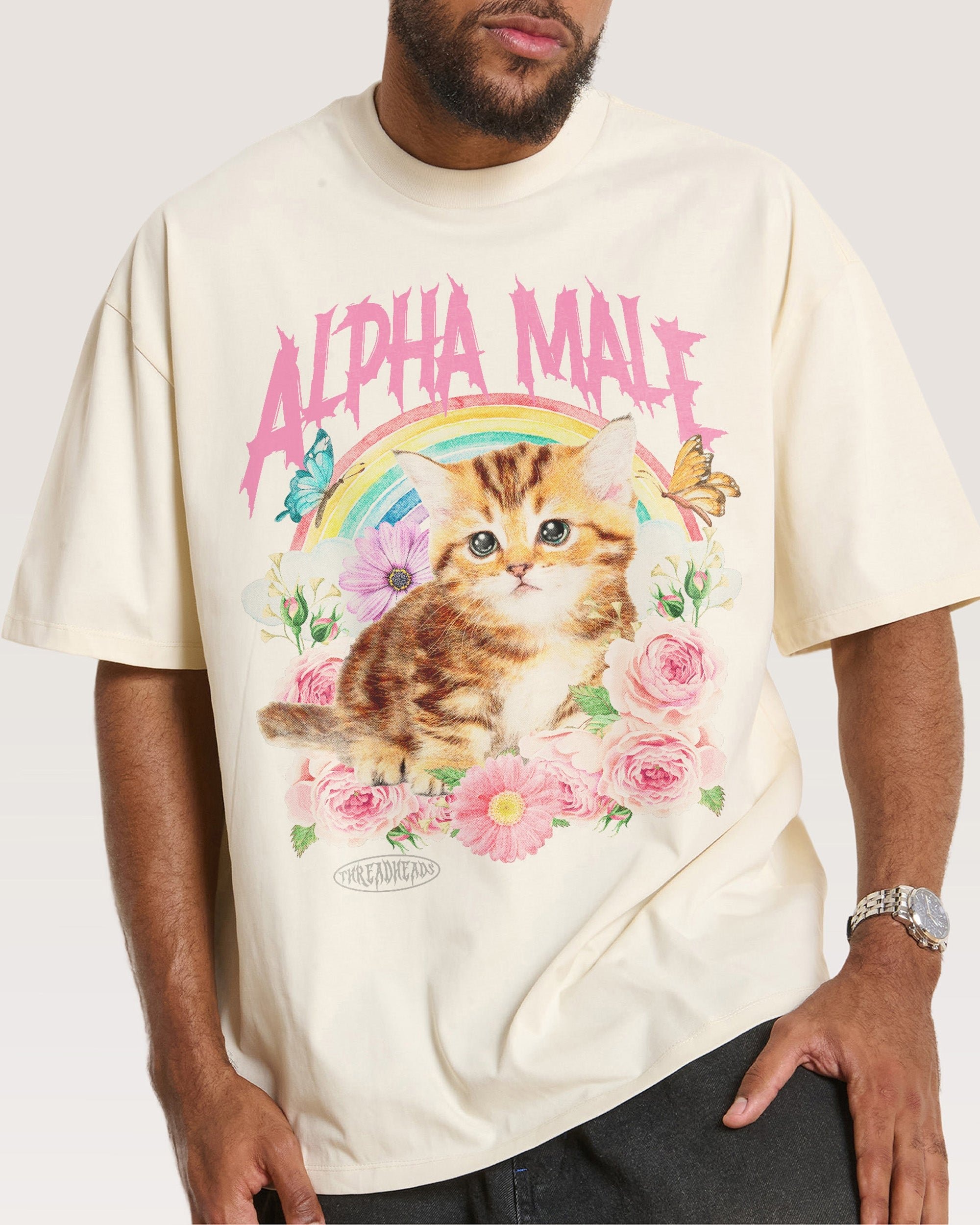 Alpha Male Oversized Graphic Tee Unisex 90s Boxy Fit 100% Combed Cotton