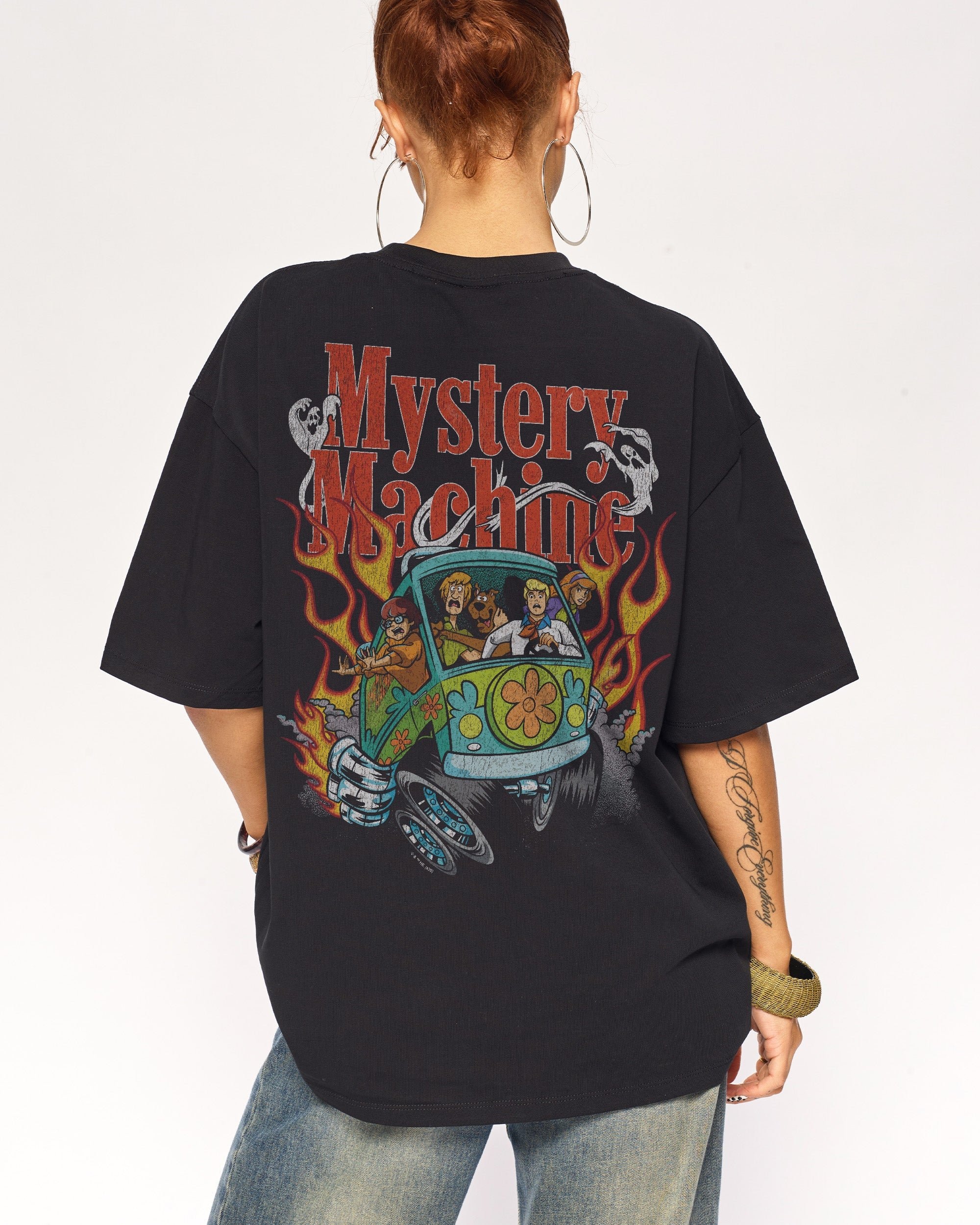 Mystery Machine Oversized Graphic Tee - Scooby-Doo Unisex 100% Combed Cotton