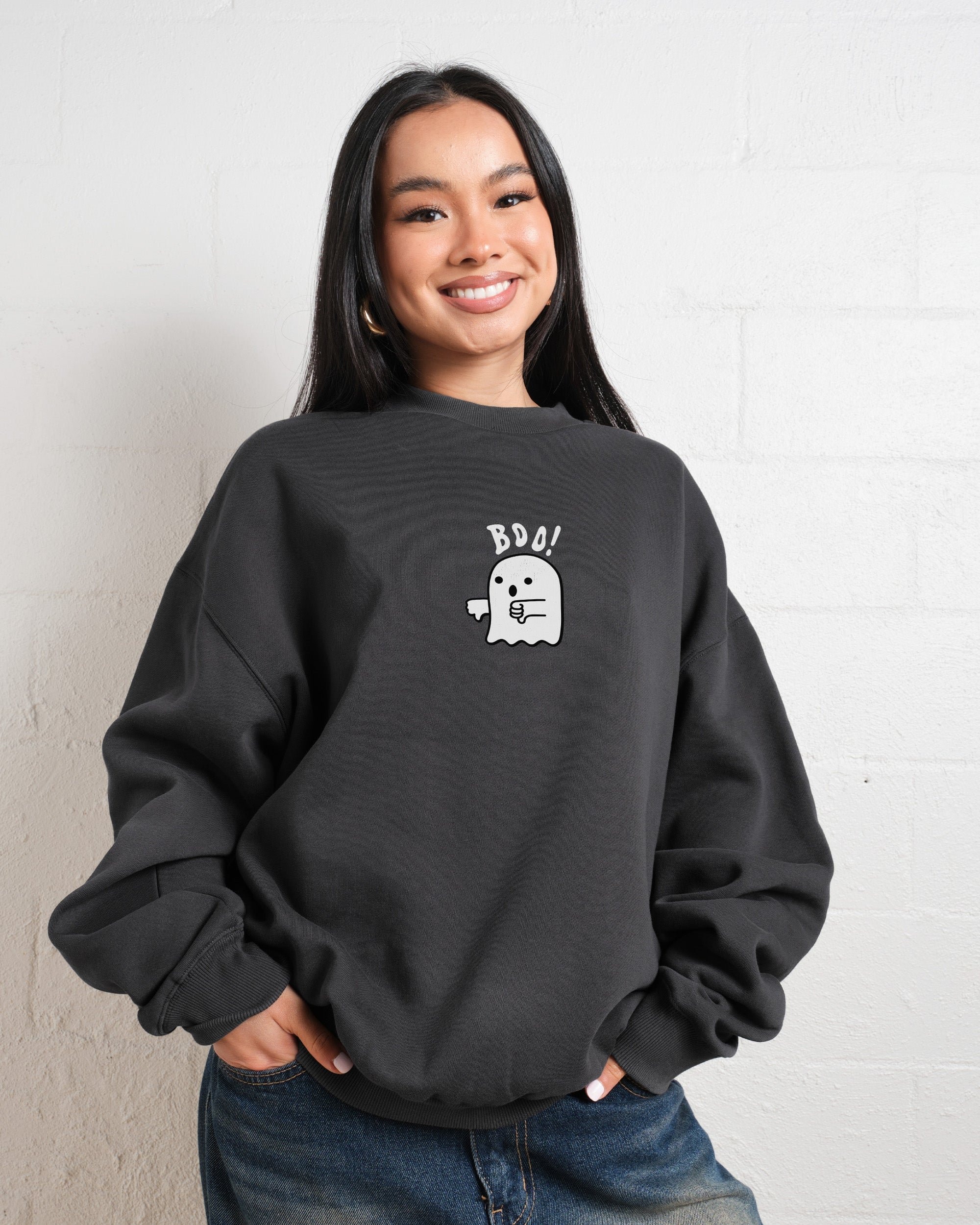 Boo Ghost Unisex Sweatshirt - Premium 340gsm Cotton-Polyester Graphic Print