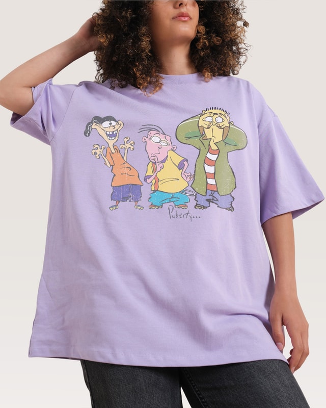 Puberty is Unforgiving Oversized Ed Edd n Eddy Graphic T-Shirt Unisex