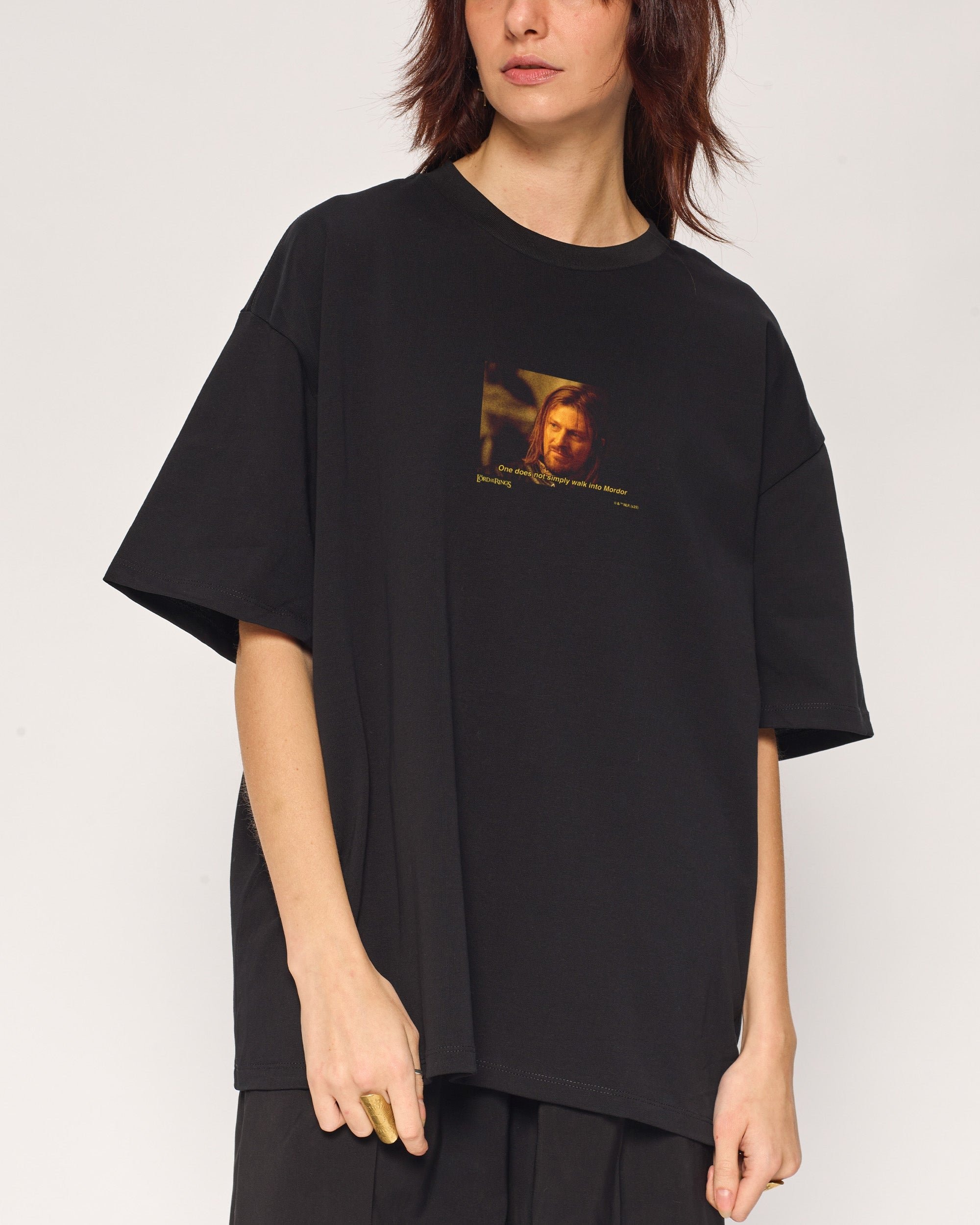 Boromeme Oversized Lord of the Rings Graphic Tee - Unisex 90s Boxy Fit 100% Combed Cotton