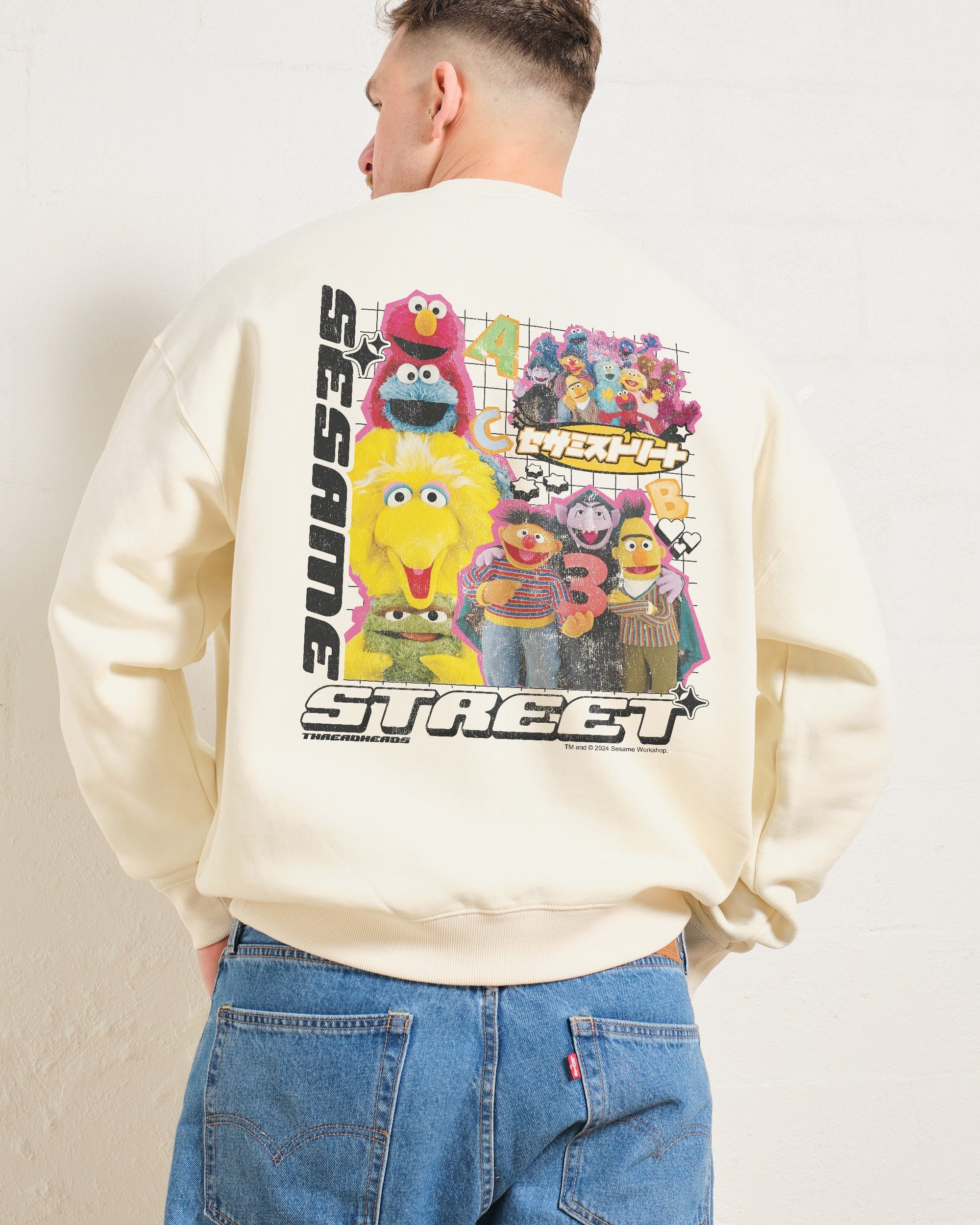 Y2K Sesame Street Unisex Sweatshirt - Premium 340gsm Cotton-Poly Blend